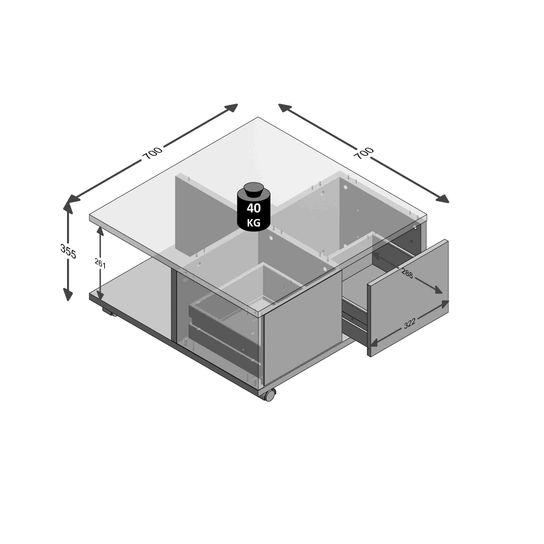 Salontafel Vince Wit