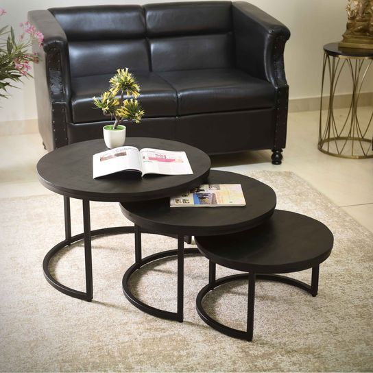 Salontafel set Nolan Zwart 3