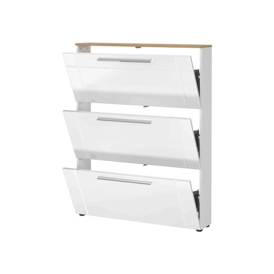 Schoenenkast Veerle Wit-Eiken