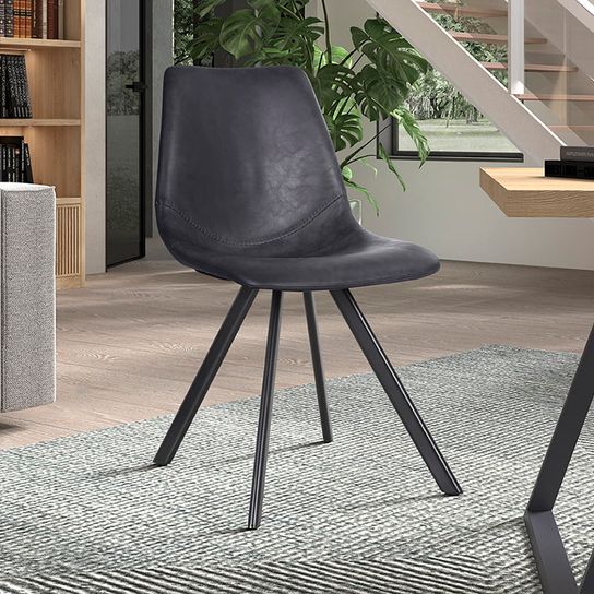 Stoel Collin Zwart - Set van 2
