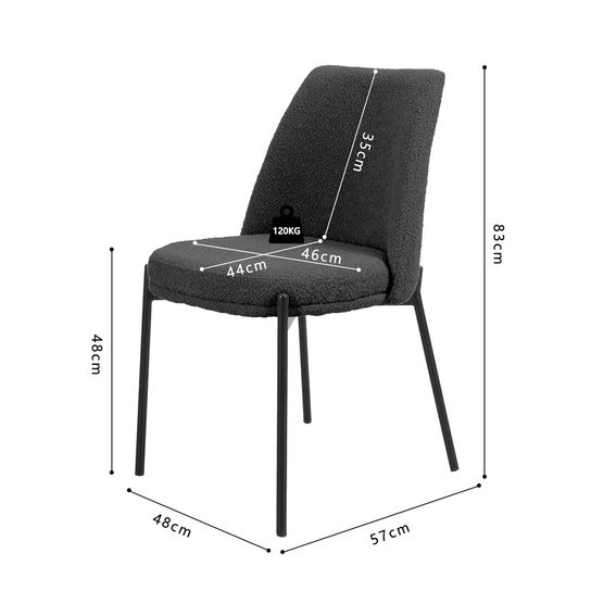 Stoel Lylou Grijs - Set van 2