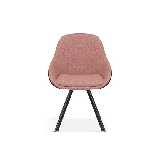 Stoel Malou Roze-Donkergrijs - Set van 2