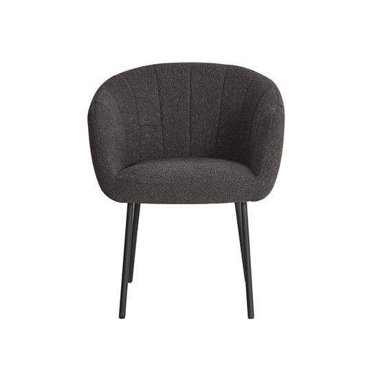 Stoel Pia Grijs Bouclé - Set van 2