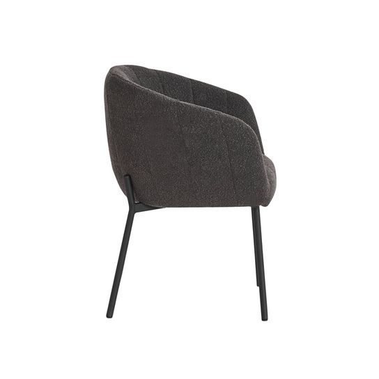 Stoel Pia Grijs Bouclé - Set van 2