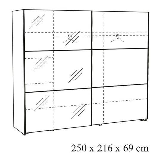 Twee-deurs-schuifdeurkast-Andante-25-tekening