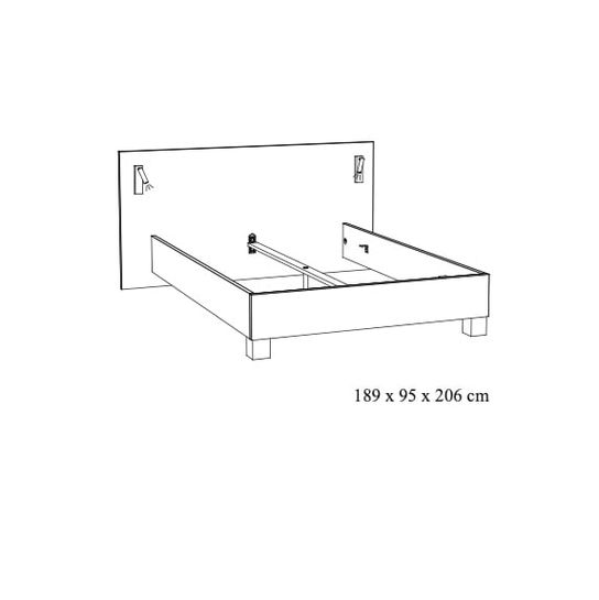 Bed Livia 140x200 cm Eiken