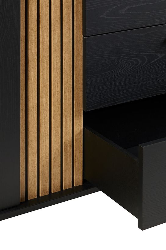 Dressoir Myron Zwart 216 cm