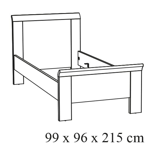 1-persoonsbed Benja tekening