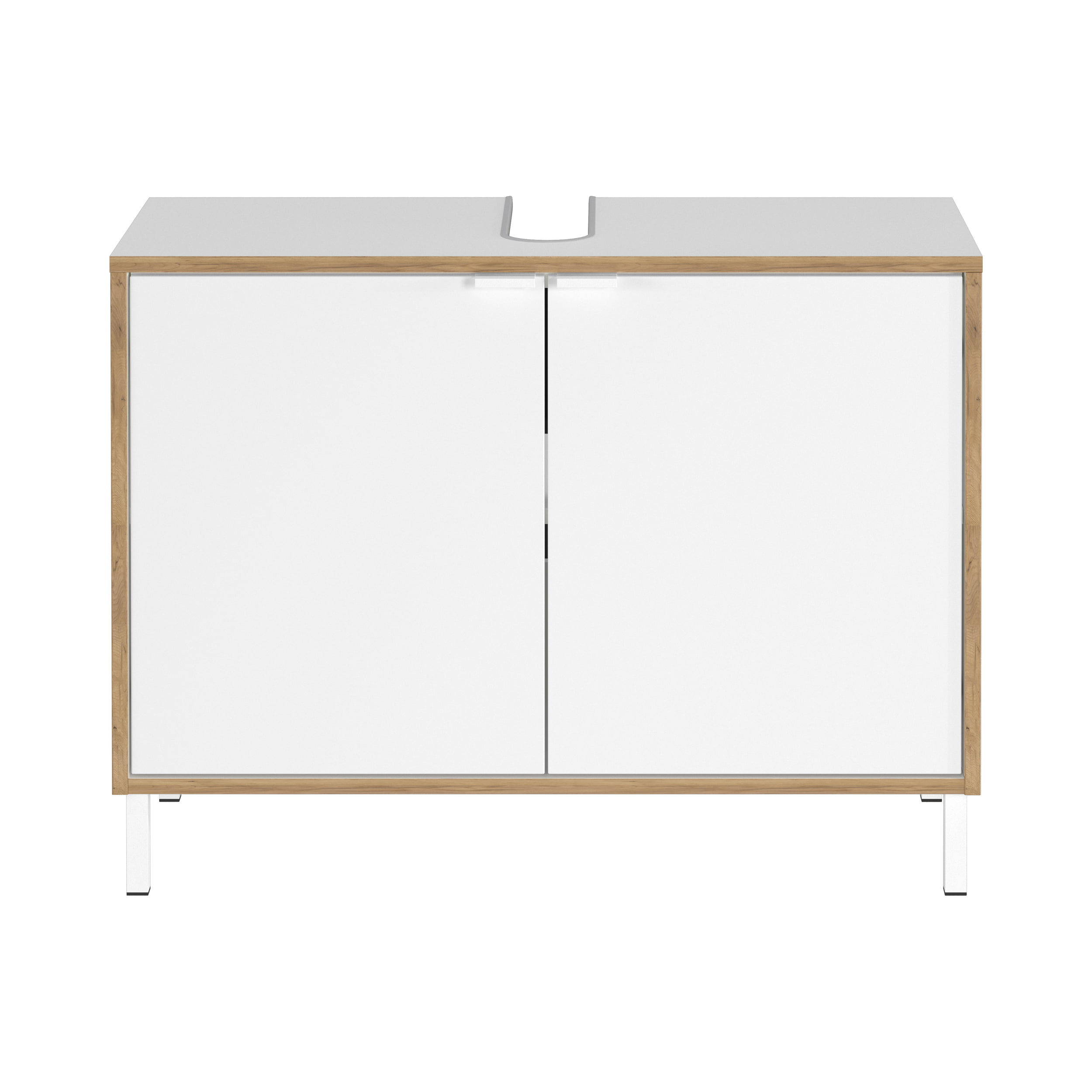 Wastafelkast Vilja Wit Eiken