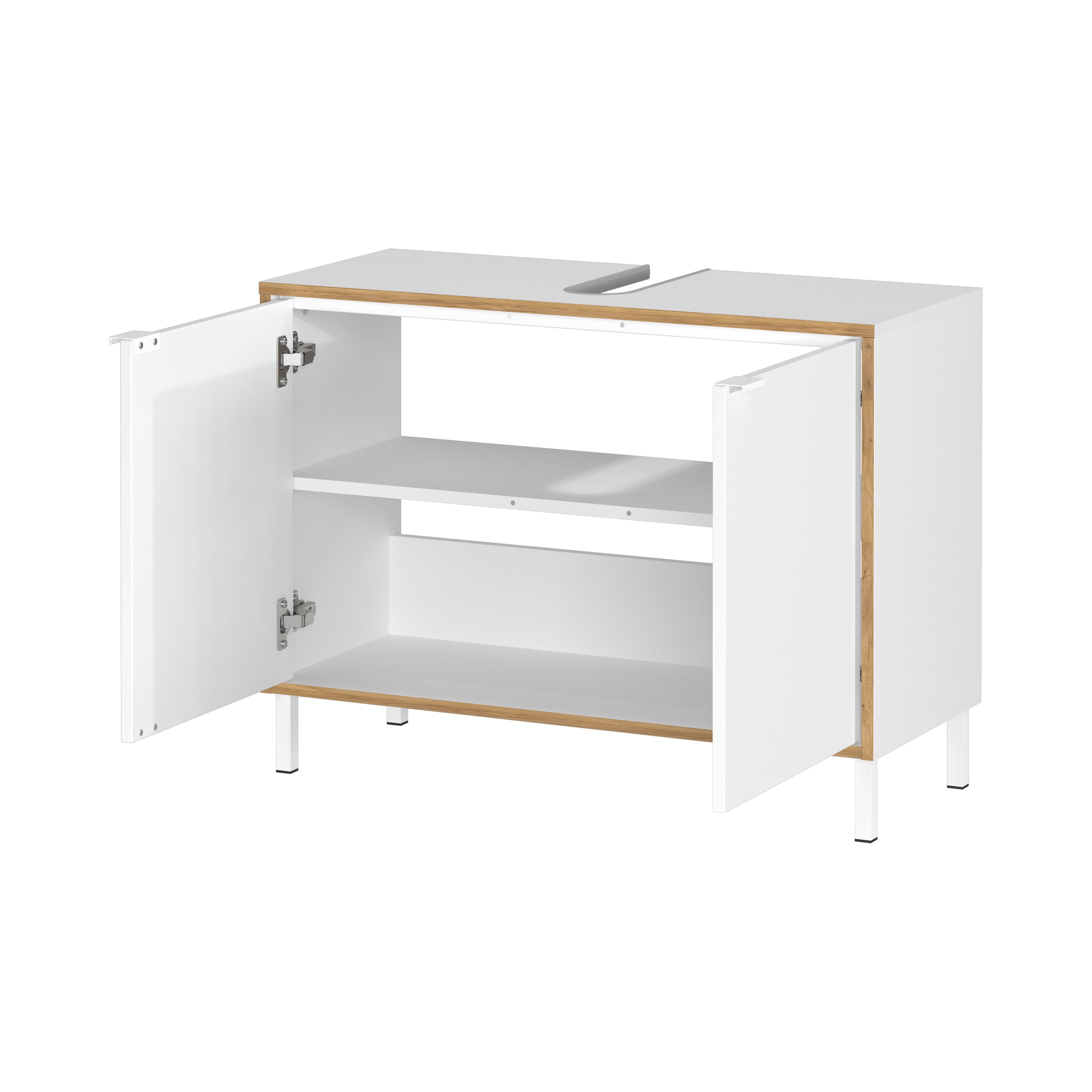 Wastafelkast Vilja Wit Eiken