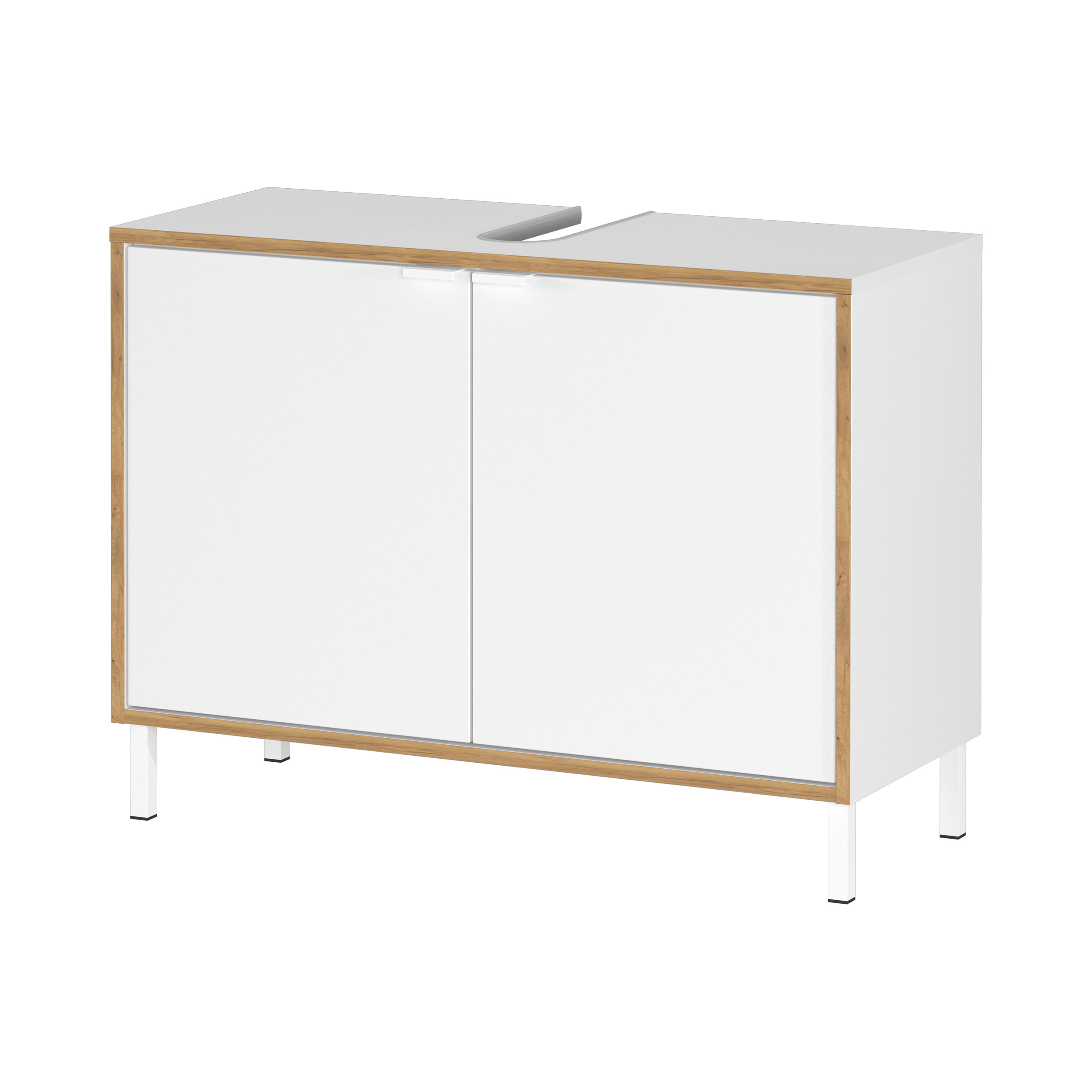 Wastafelkast Vilja Wit Eiken