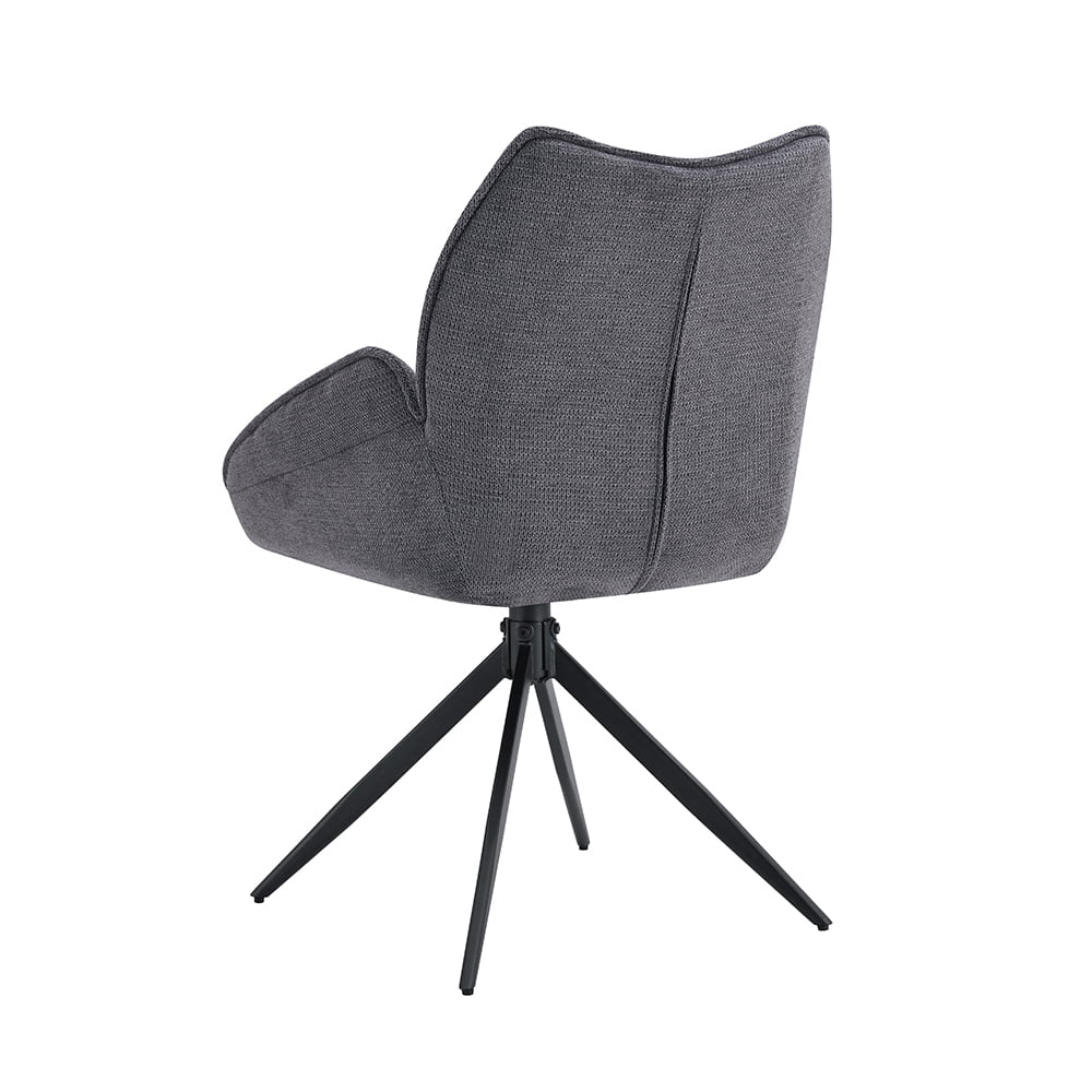 Armstoel Famke Donkergrijs - Set van 2