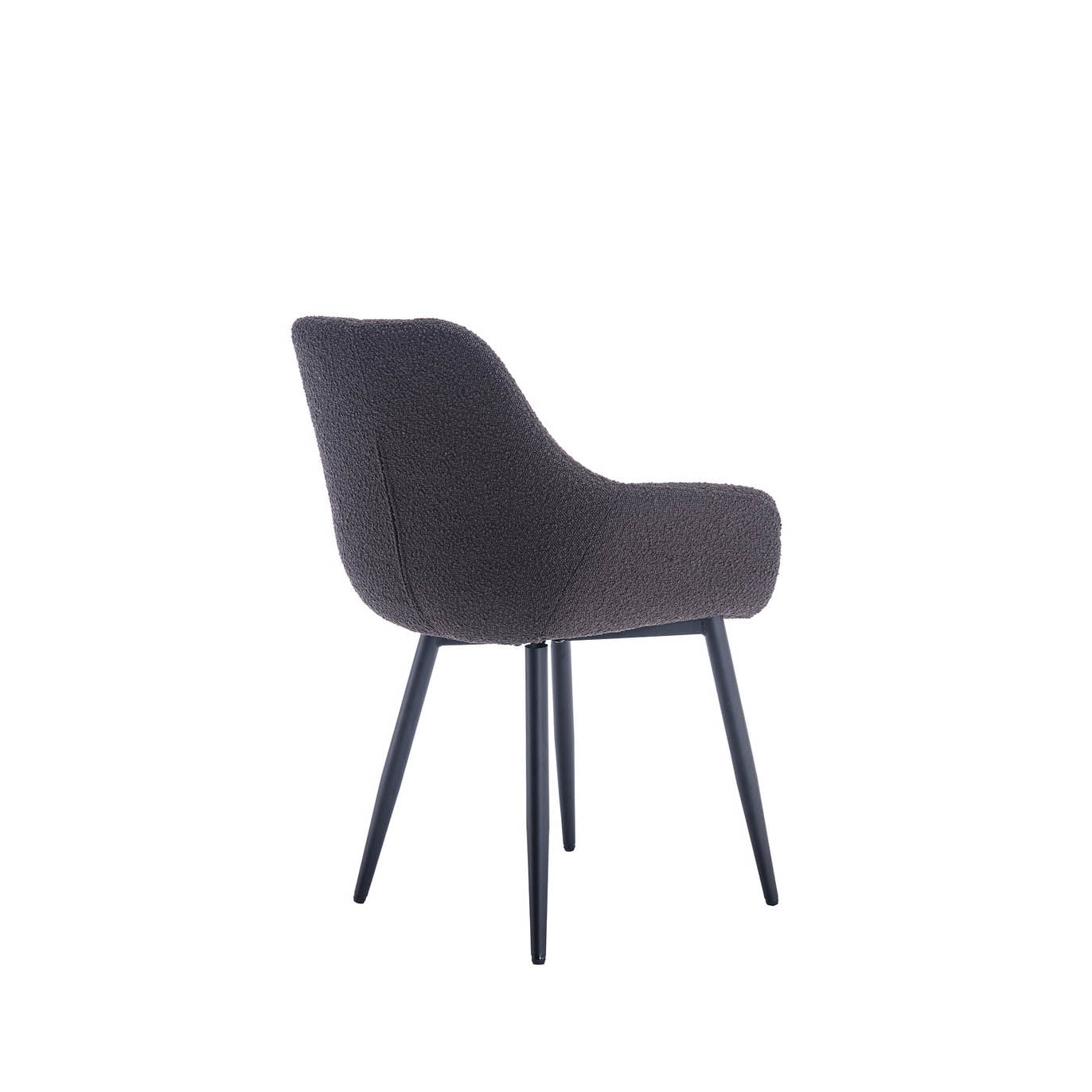 Armstoel Kate Antraciet Bouclé - Set van 2