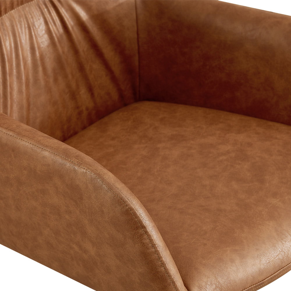 Armstoel Kees Cognac - Set van 2