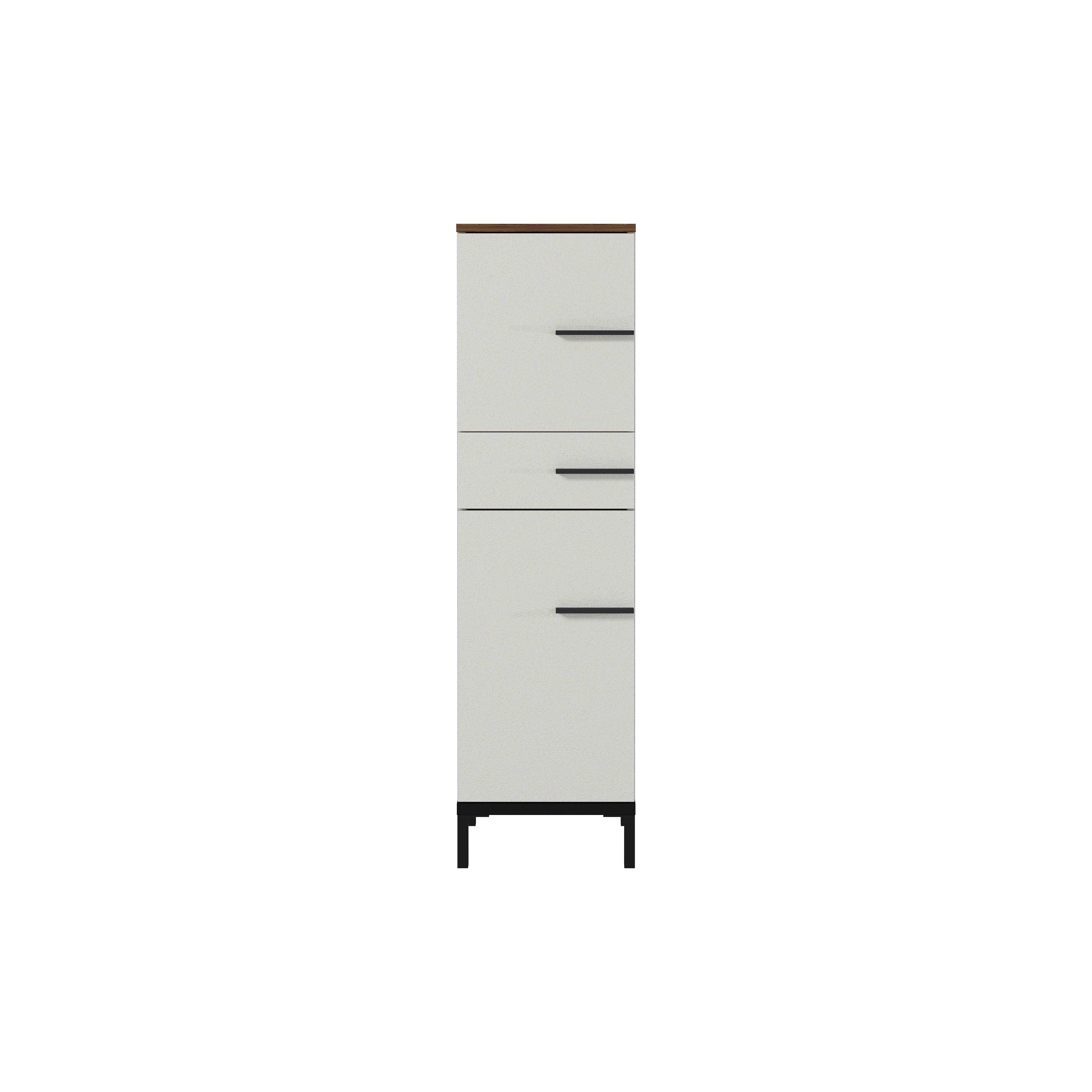 Badkamer kolomkast Serpa Kasjmier Walnoot 123 cm