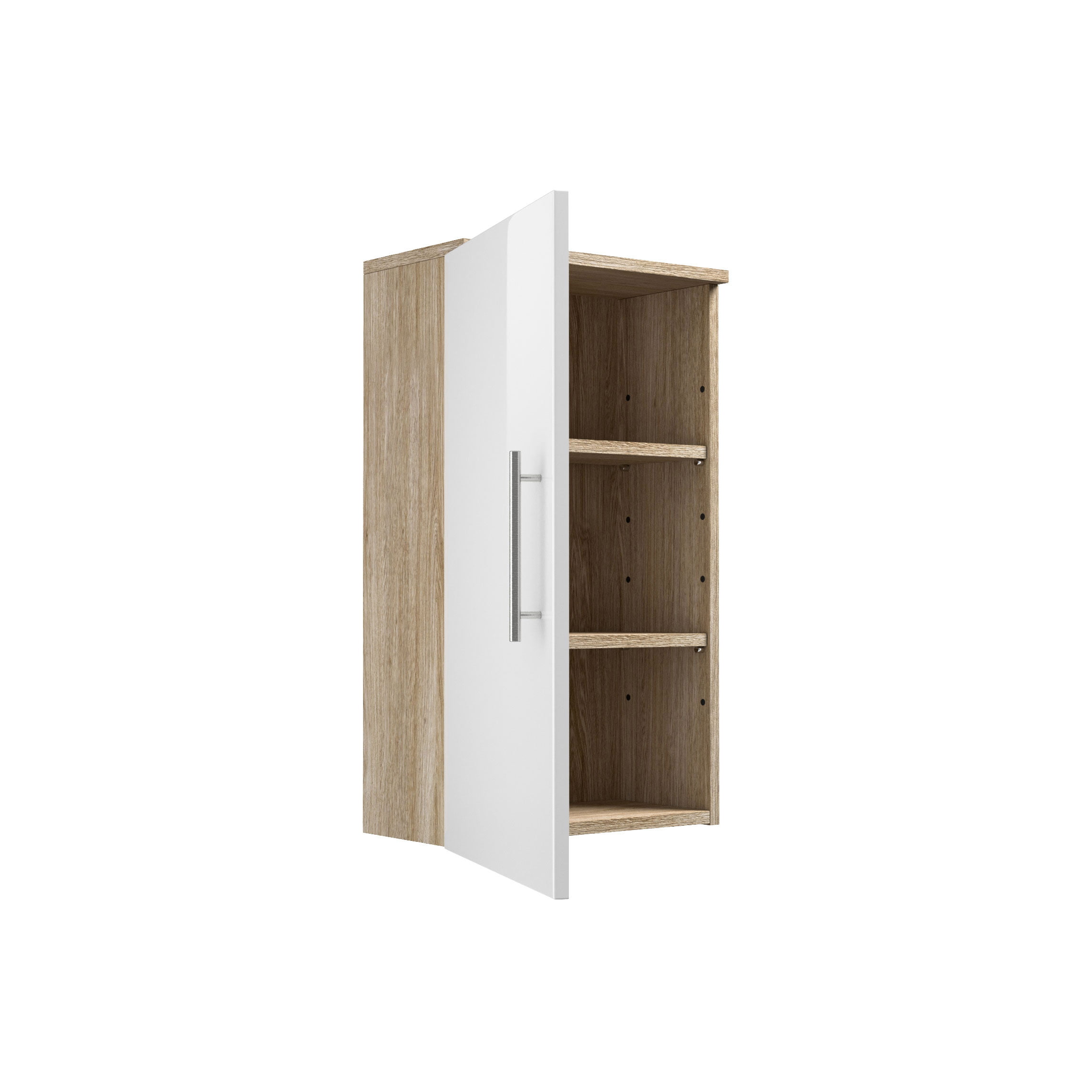 Badkamerkast Milan Eiken Wit S