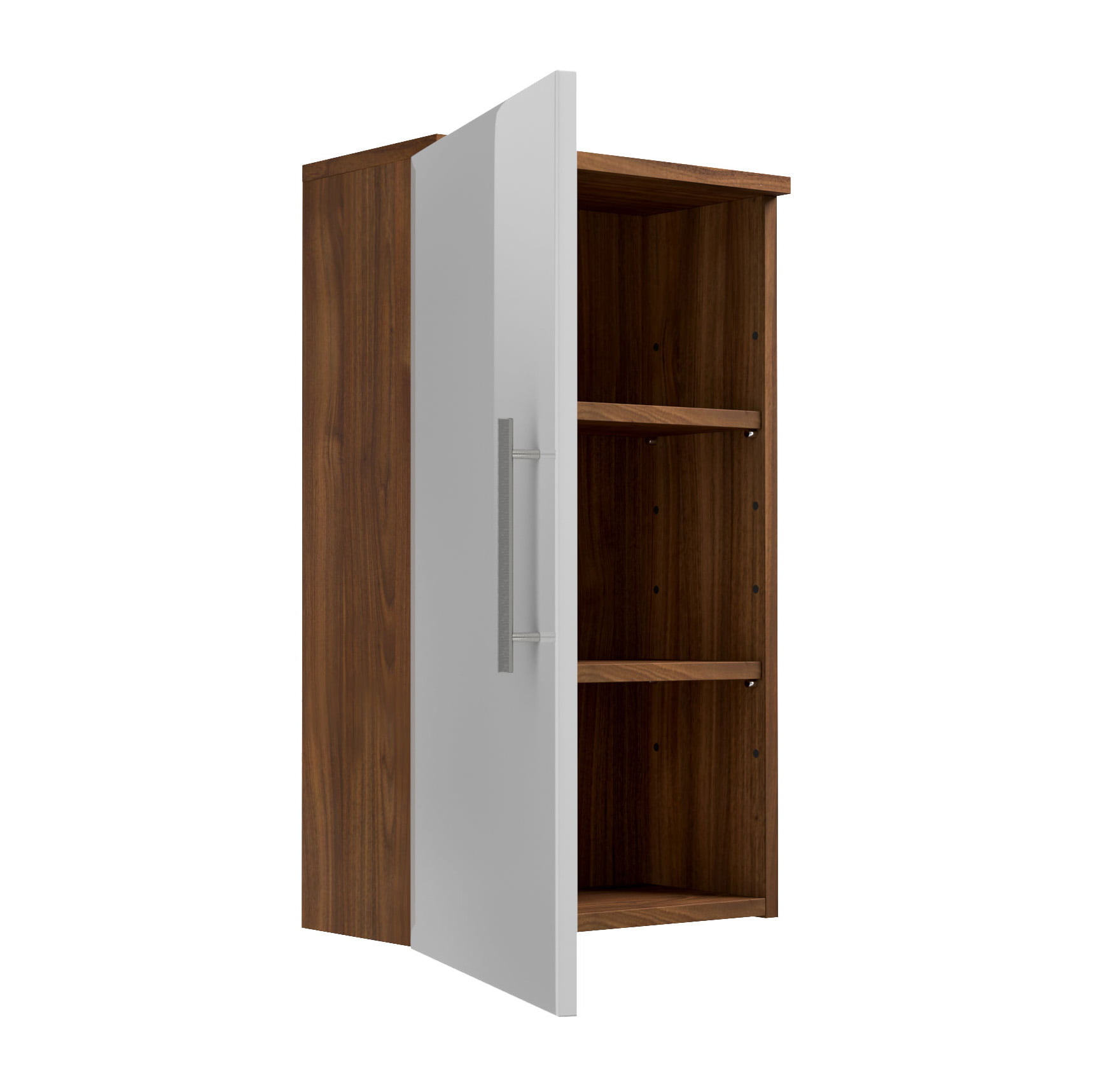 Badkamerkast Milan Walnoot Wit S