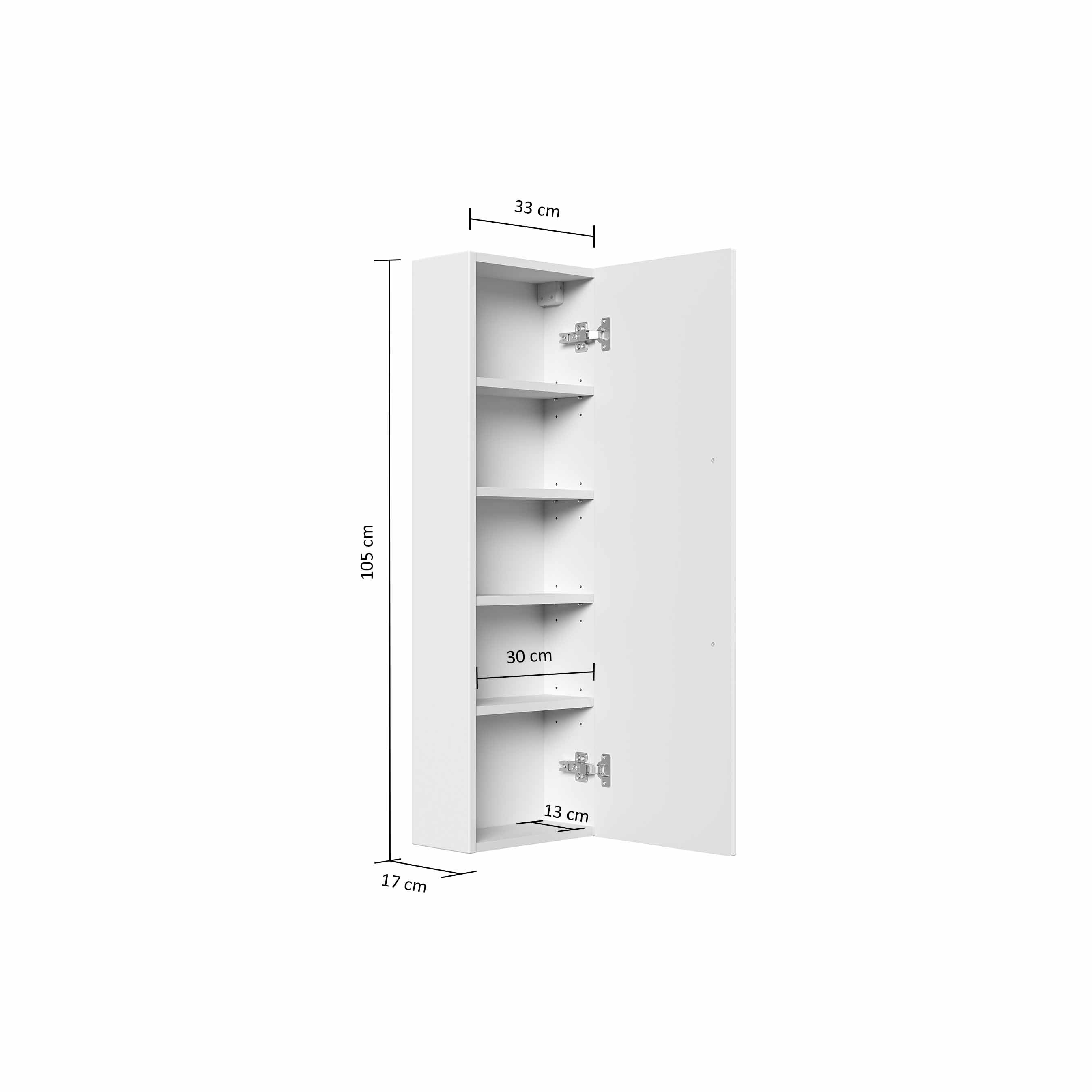 Badkamerkast Thor Wit 33 cm