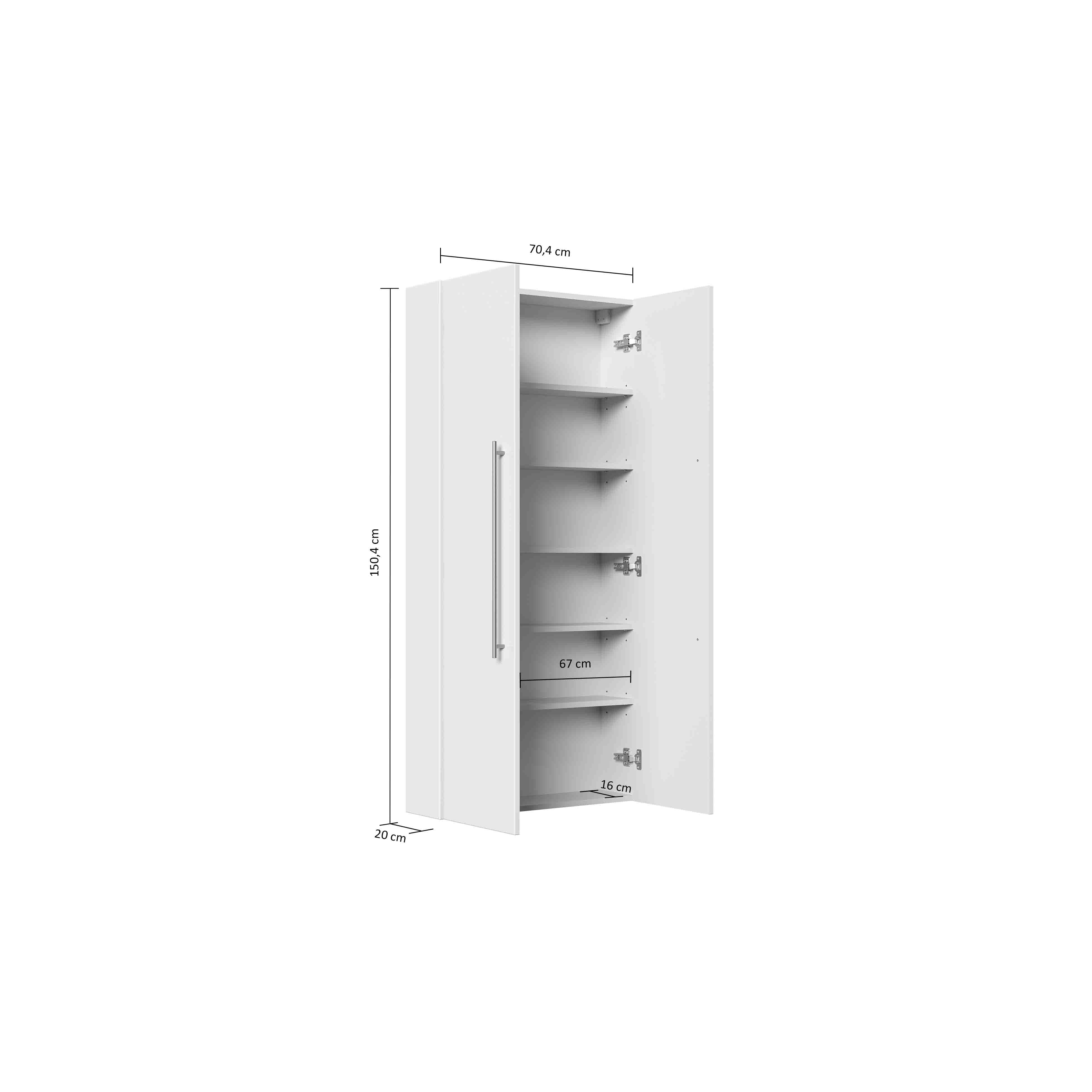 Badkamerkast Thor Wit 70 cm