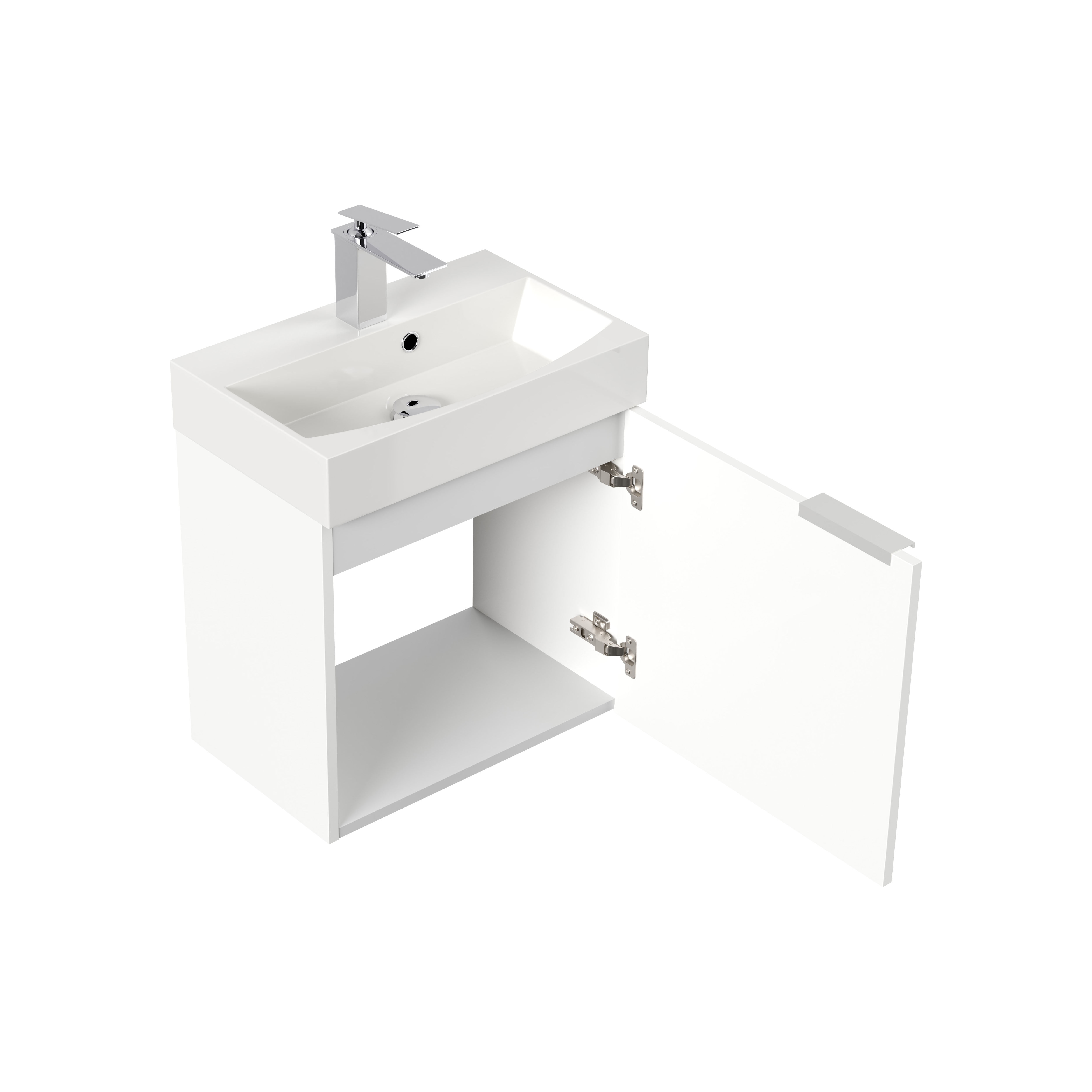 Badmeubel Annecy Wit Hoogglans 50 cm