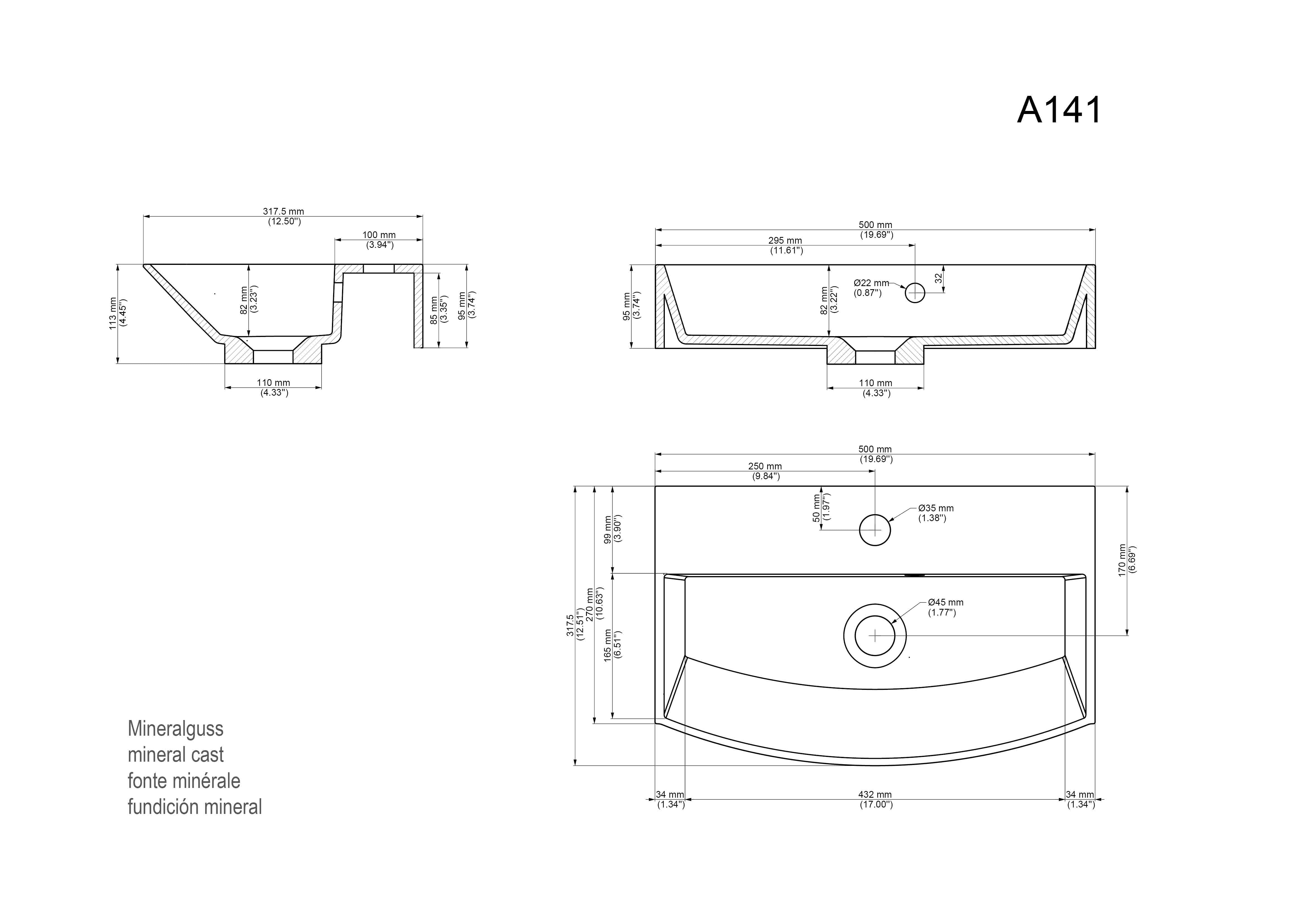 Badmeubel Annecy Wit Hoogglans 50 cm