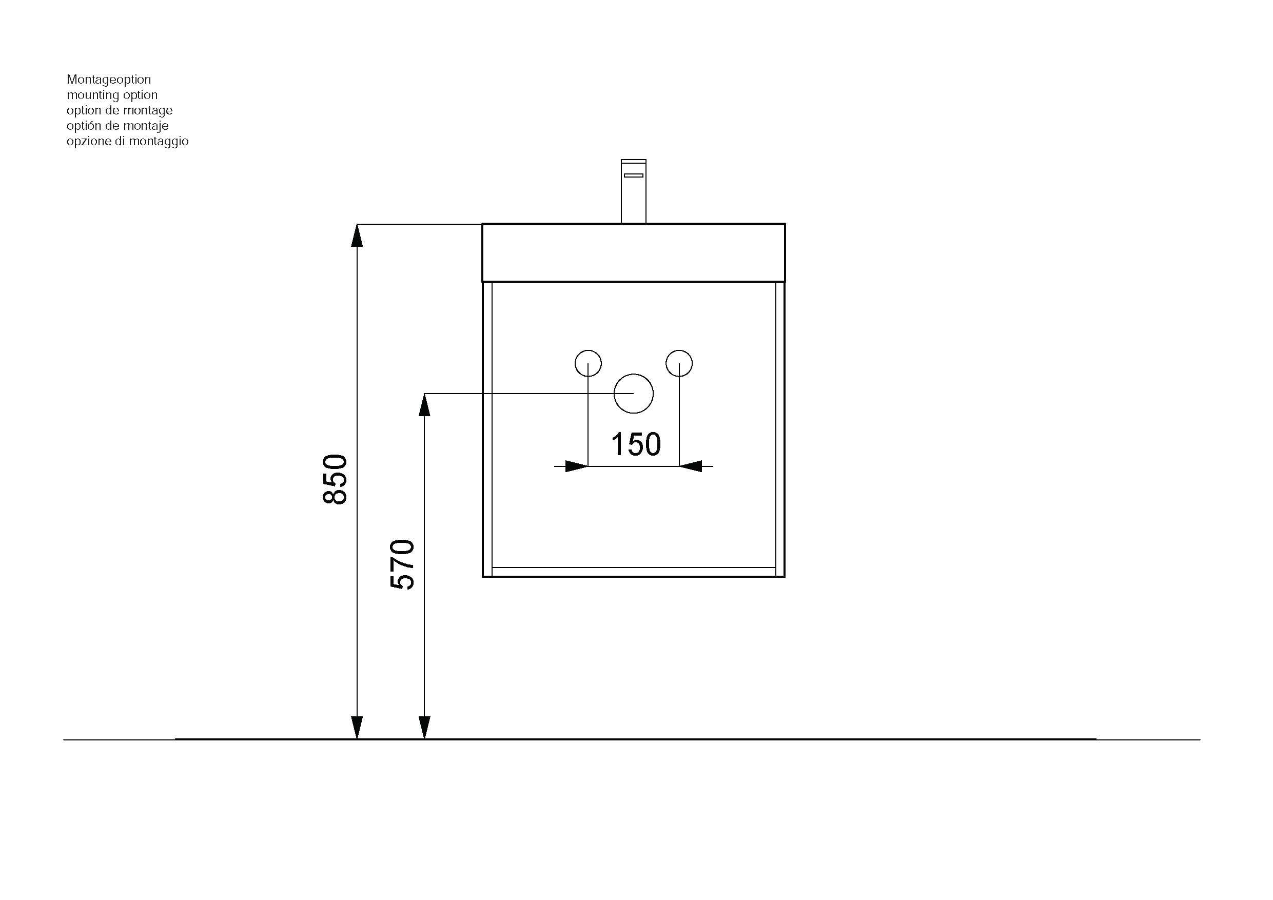 Badmeubel Annecy Wit Hoogglans 50 cm