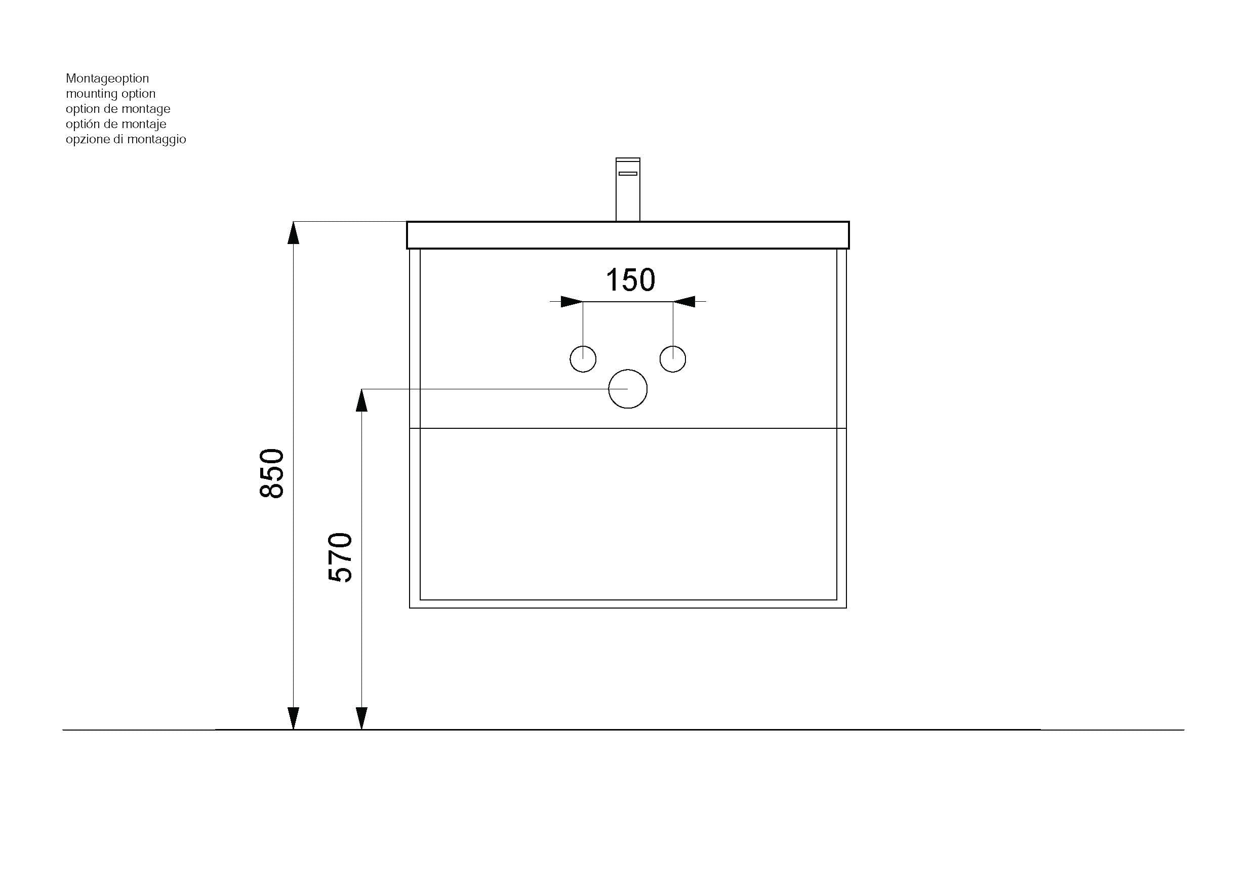 Badmeubel Luton Wit Hoogglans 60 cm