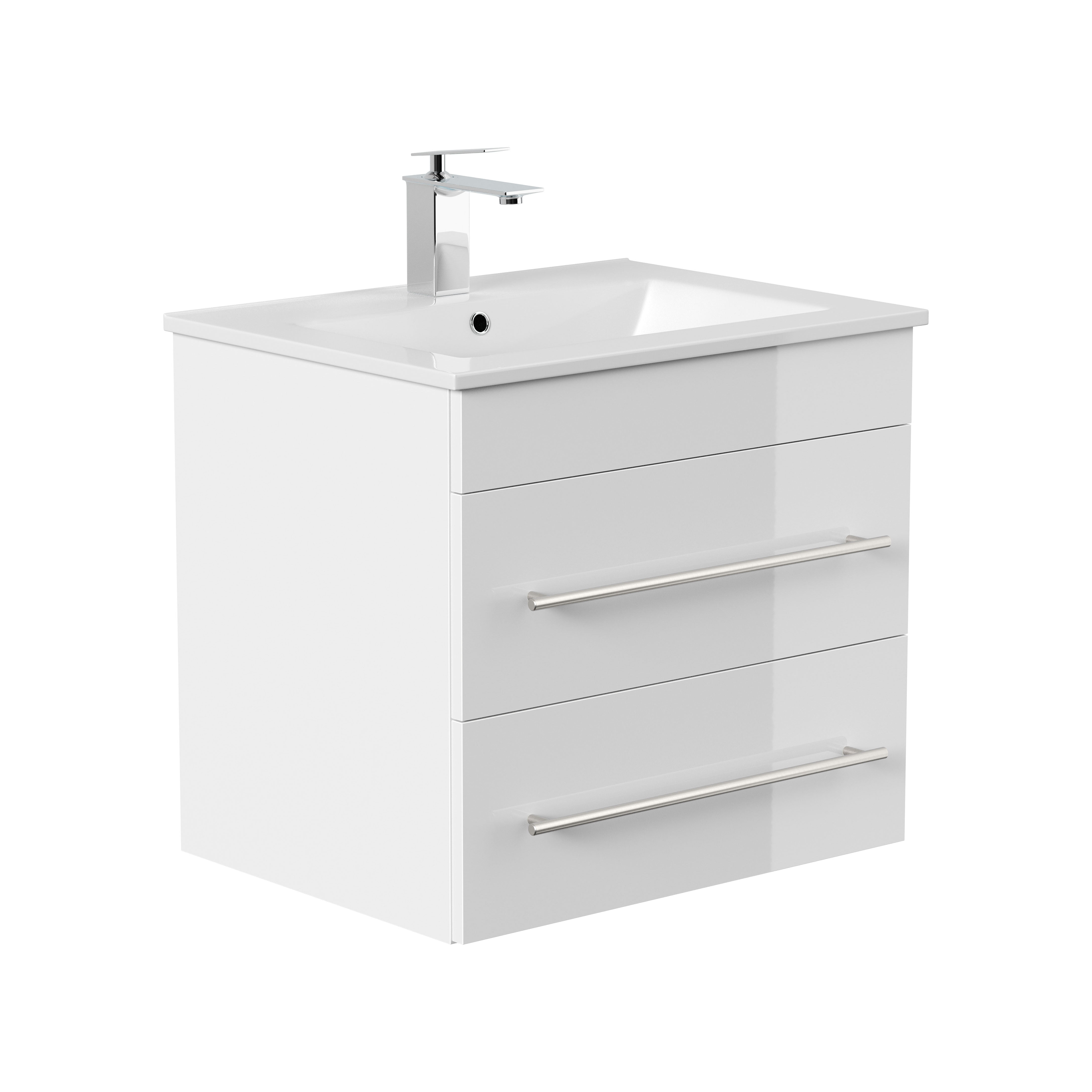 Badmeubel Luton Wit Hoogglans 60 cm