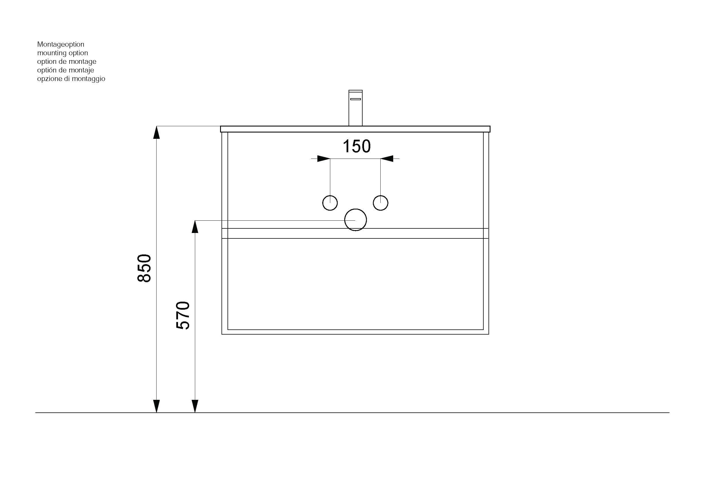 Badmeubel Phoenix Grafiet 80 cm