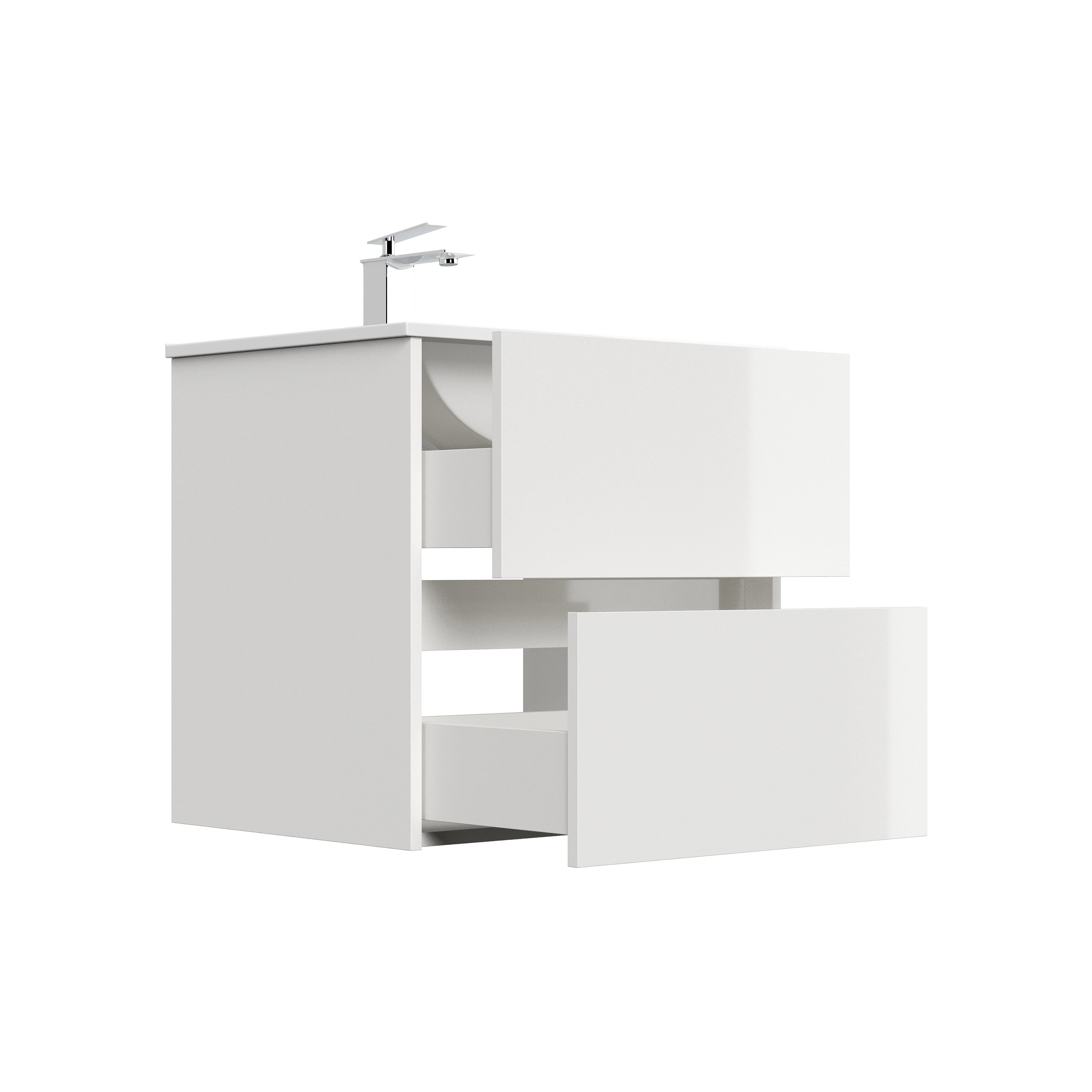 Badmeubel Phoenix Wit Hoogglans 60 cm