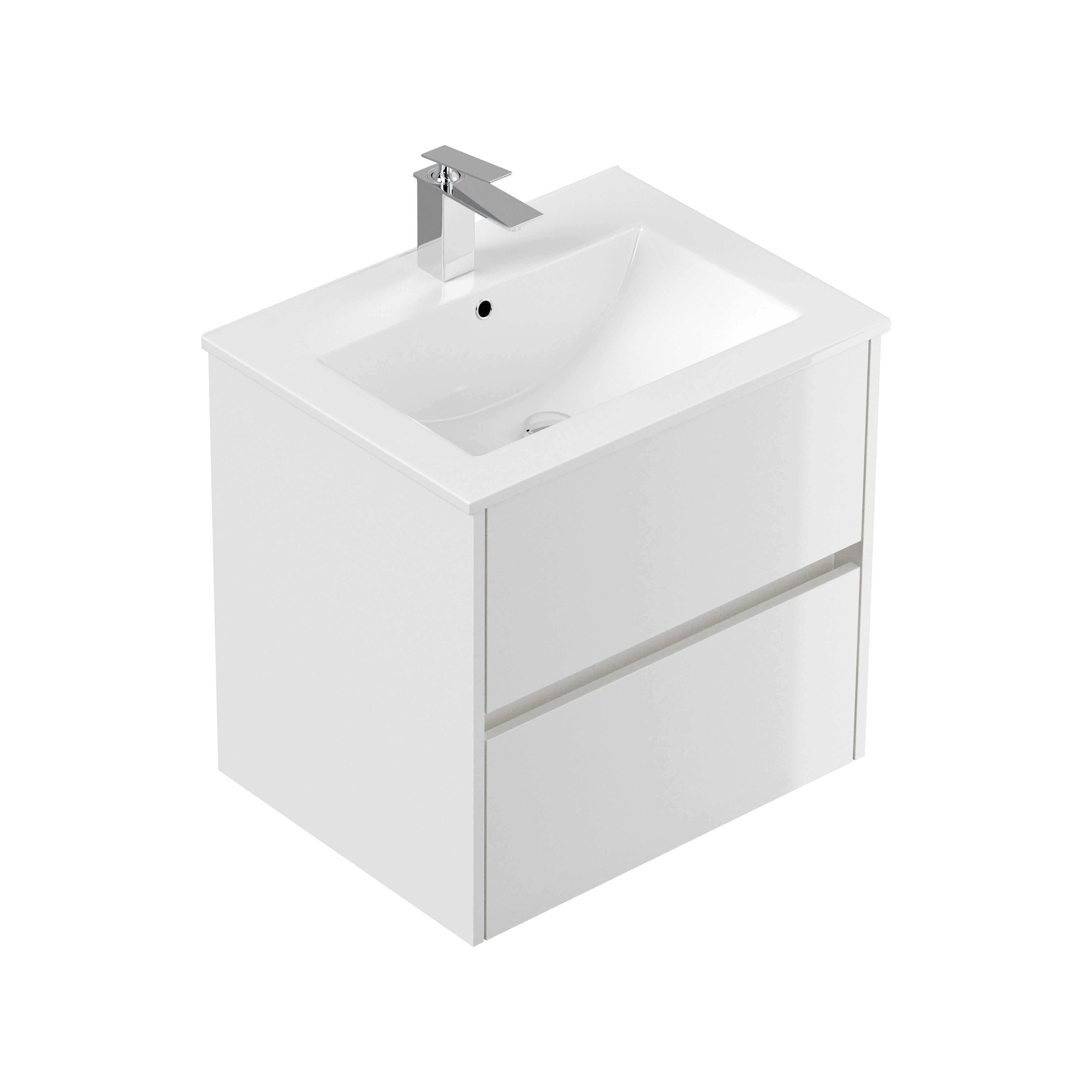 Badmeubel Phoenix Wit Hoogglans 60 cm