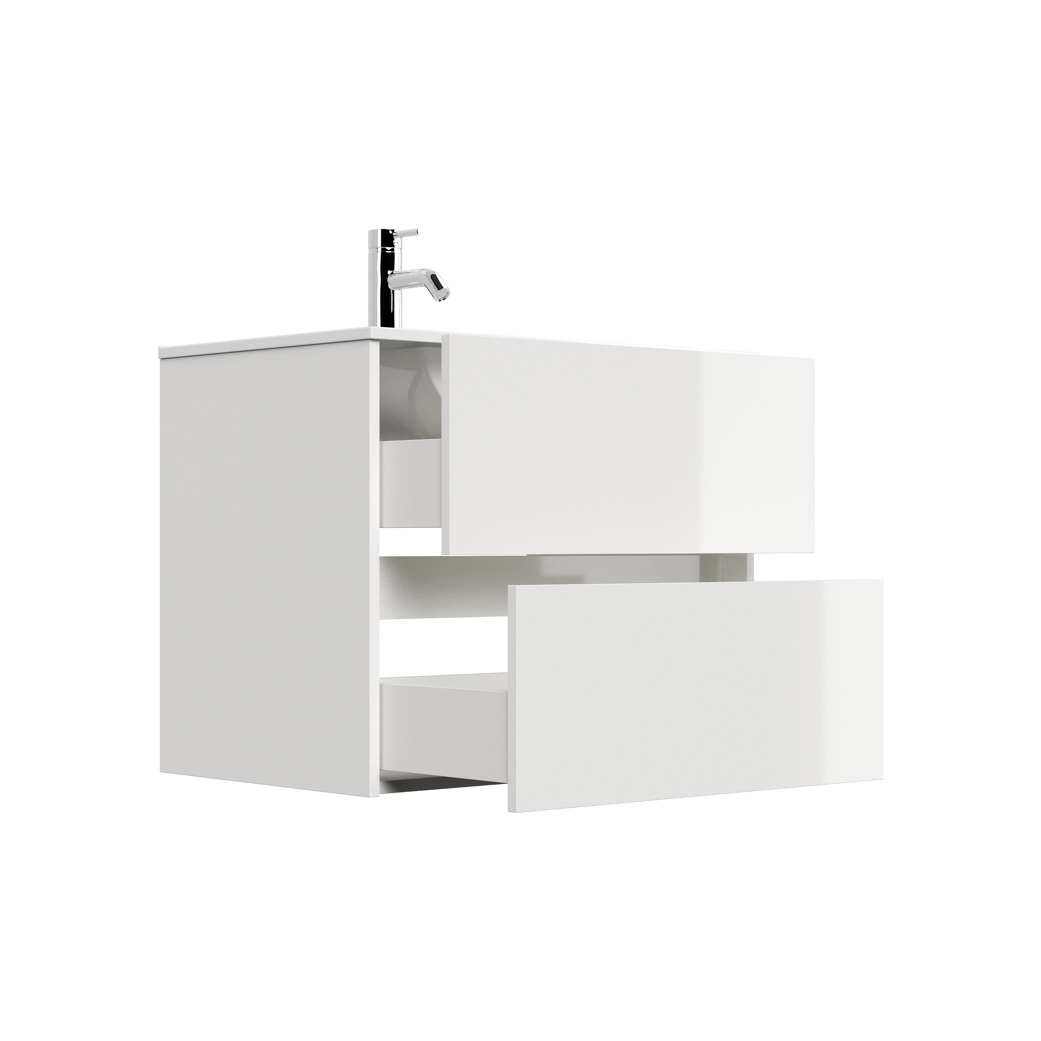 Badmeubel Phoenix Wit Hoogglans 70 cm