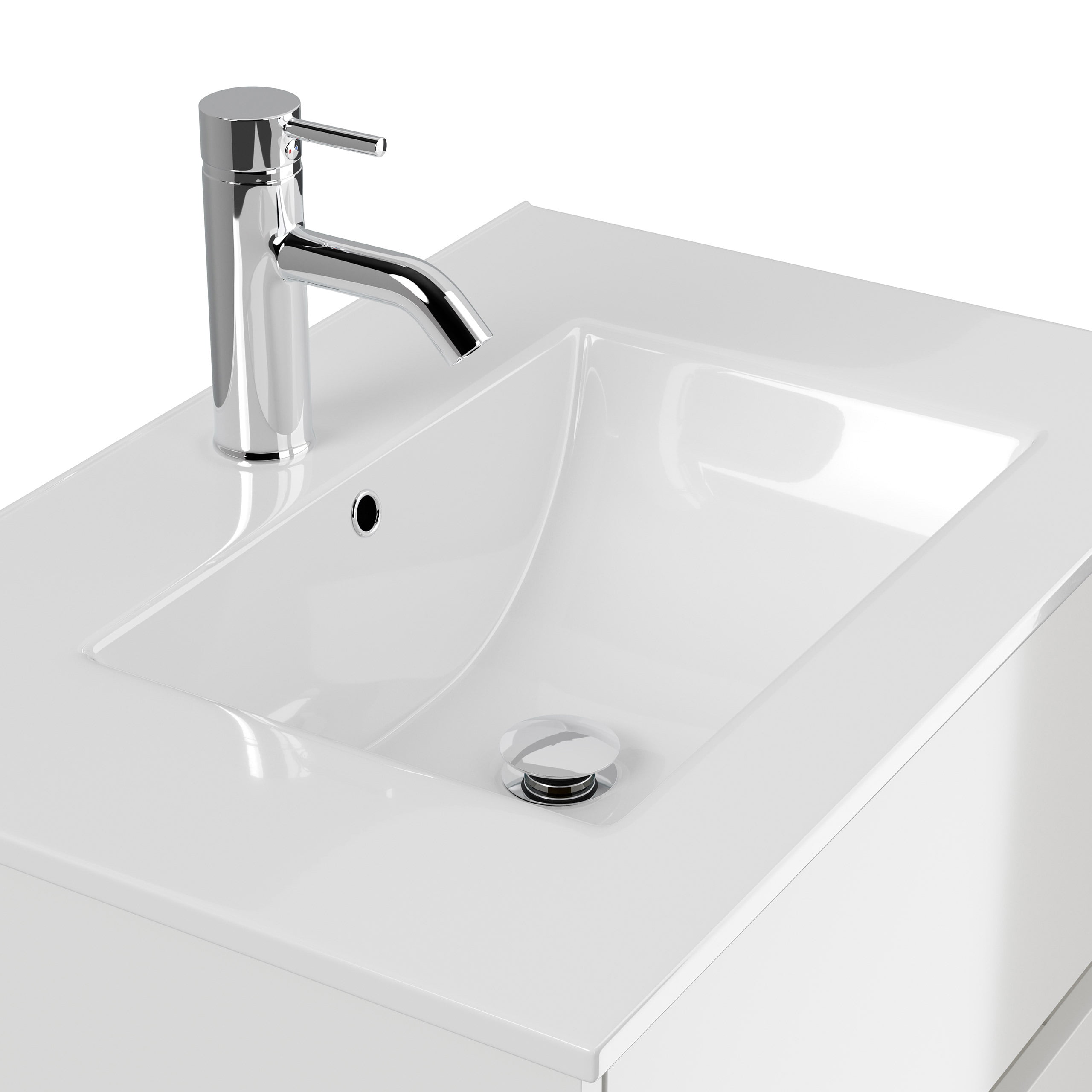 Badmeubel Phoenix Wit Hoogglans 70 cm