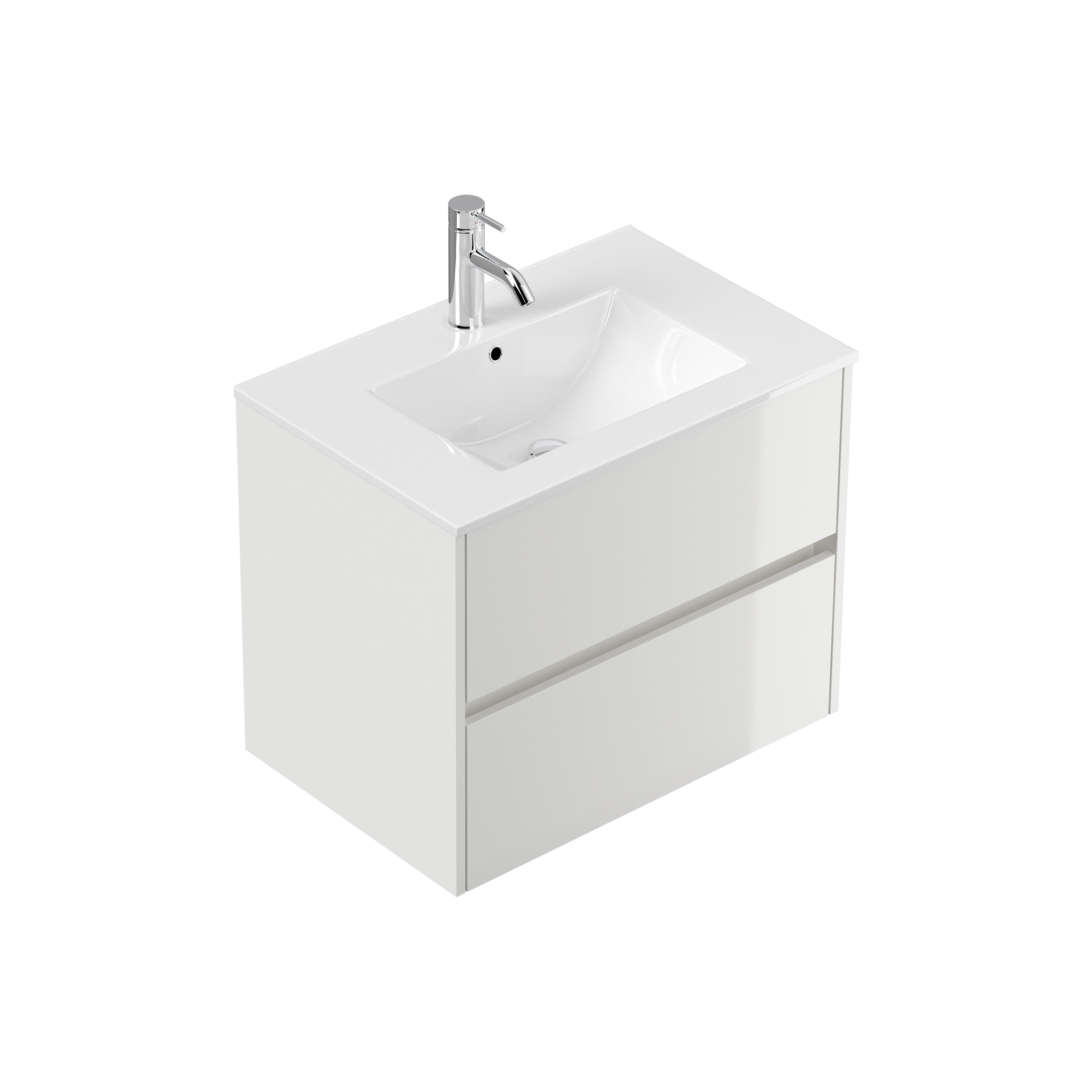 Badmeubel Phoenix Wit Hoogglans 70 cm