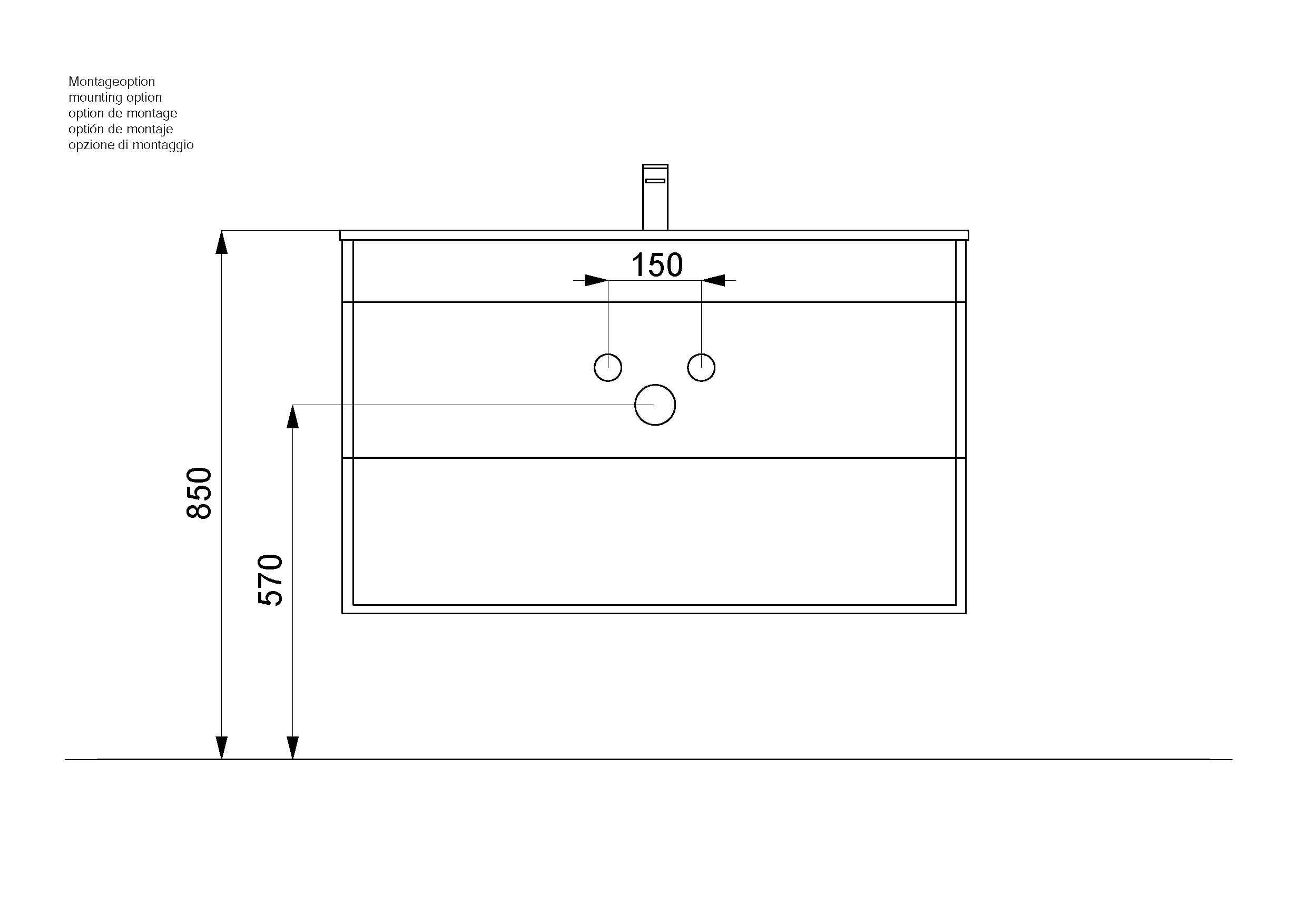 Badmeubel Vegas Grafiet 75 cm