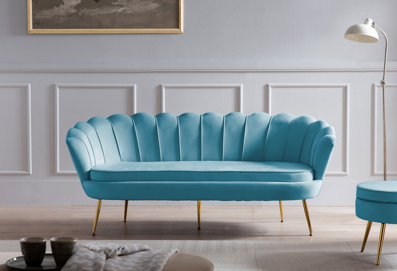 Bank Chanelle Blauw 180 cm
