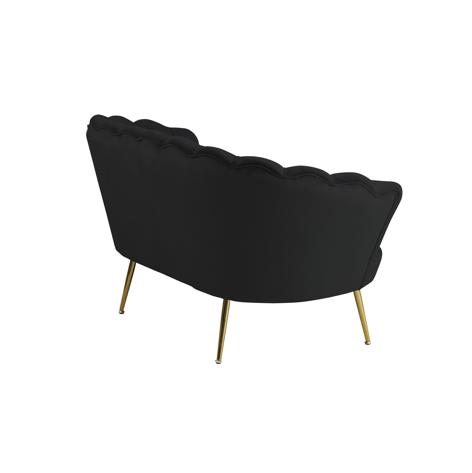 Bank Chanelle Velvet Zwart 136 cm