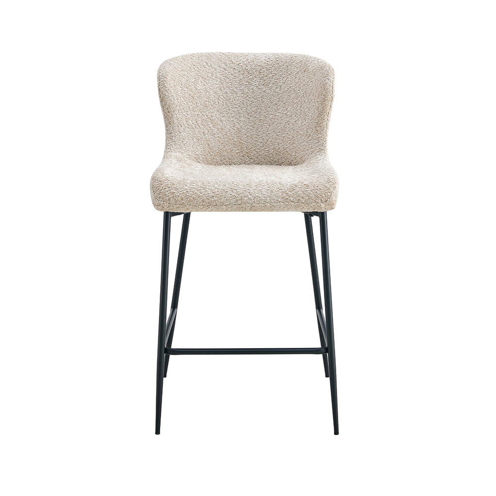 Barkruk Jolie Bouclé Beige - Set van 2