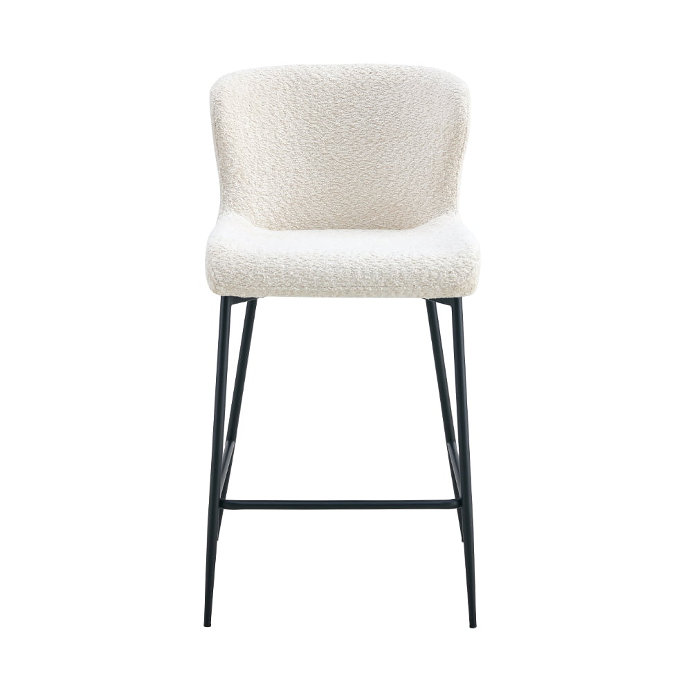 Barkruk Jolie Bouclé Ecru - Set van 2