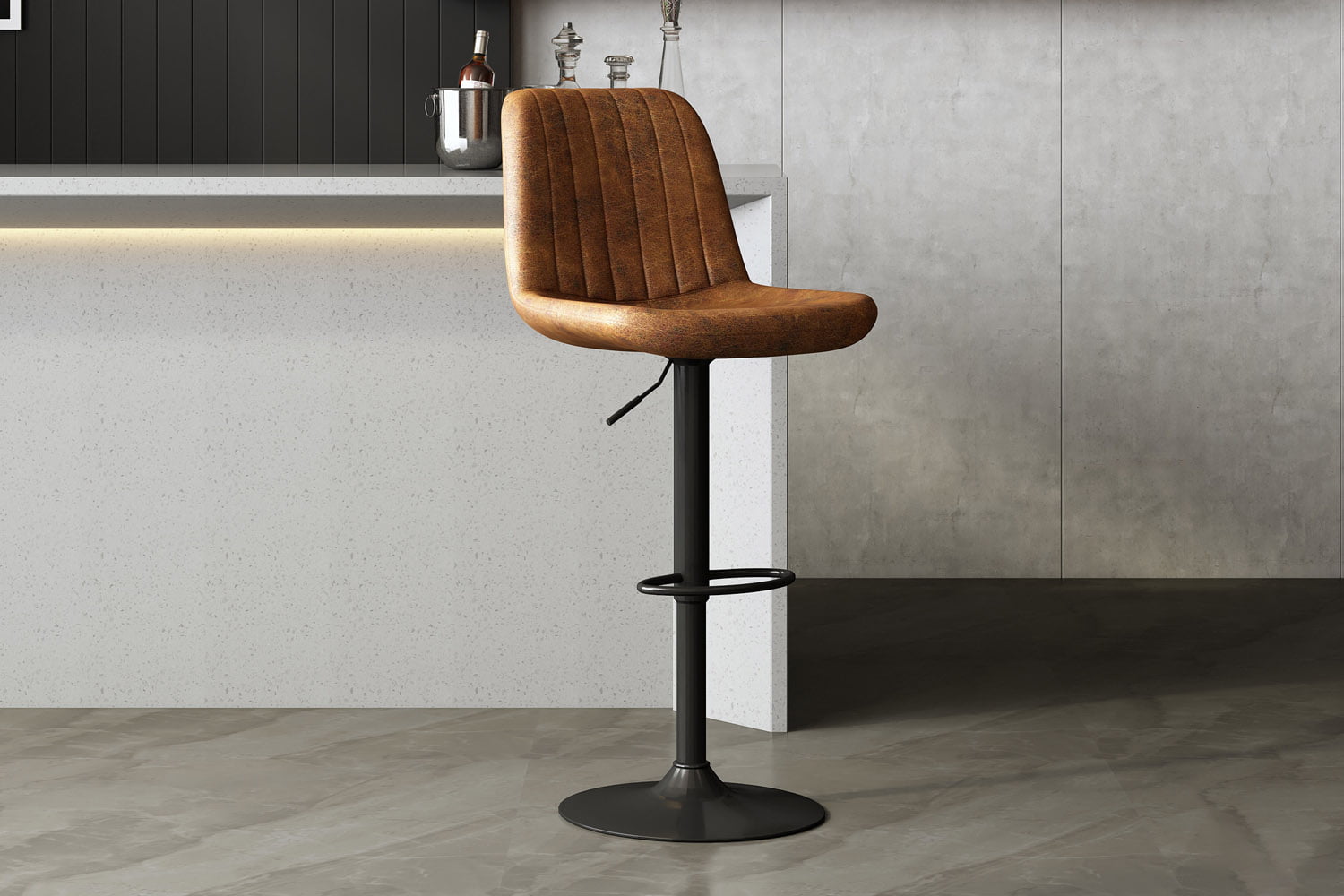 Barkruk Ufuk Cognac - Set van 2