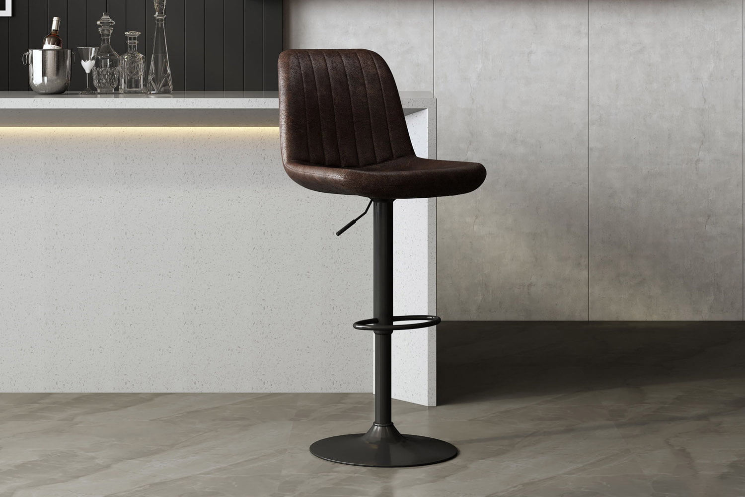 Barkruk Ufuk Donkerbruin - Set van 2