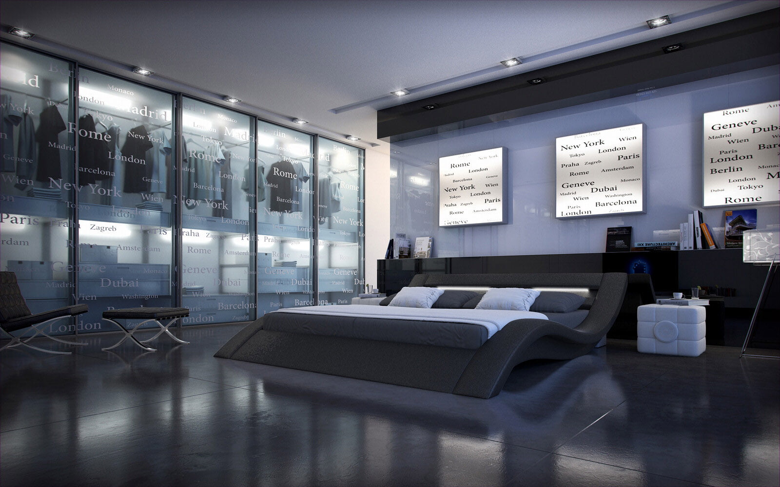 Bed Dario Zwart 180x200cm
