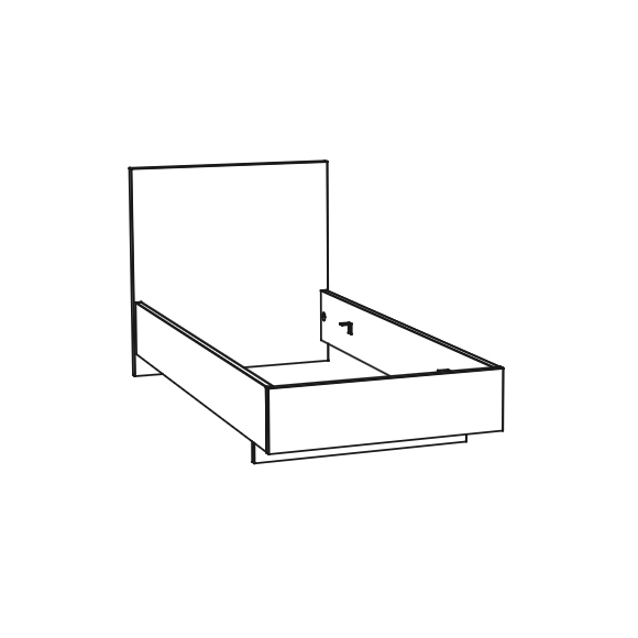 Bed Eira Lichteiken 120 cm