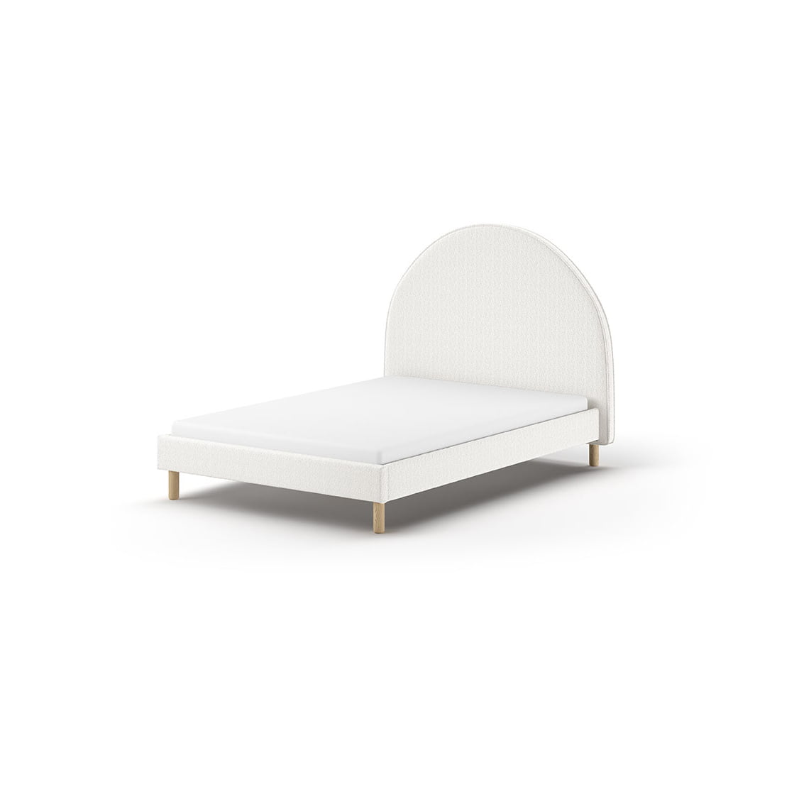 Bed Victoria Bouclé Wit 140x200 cm