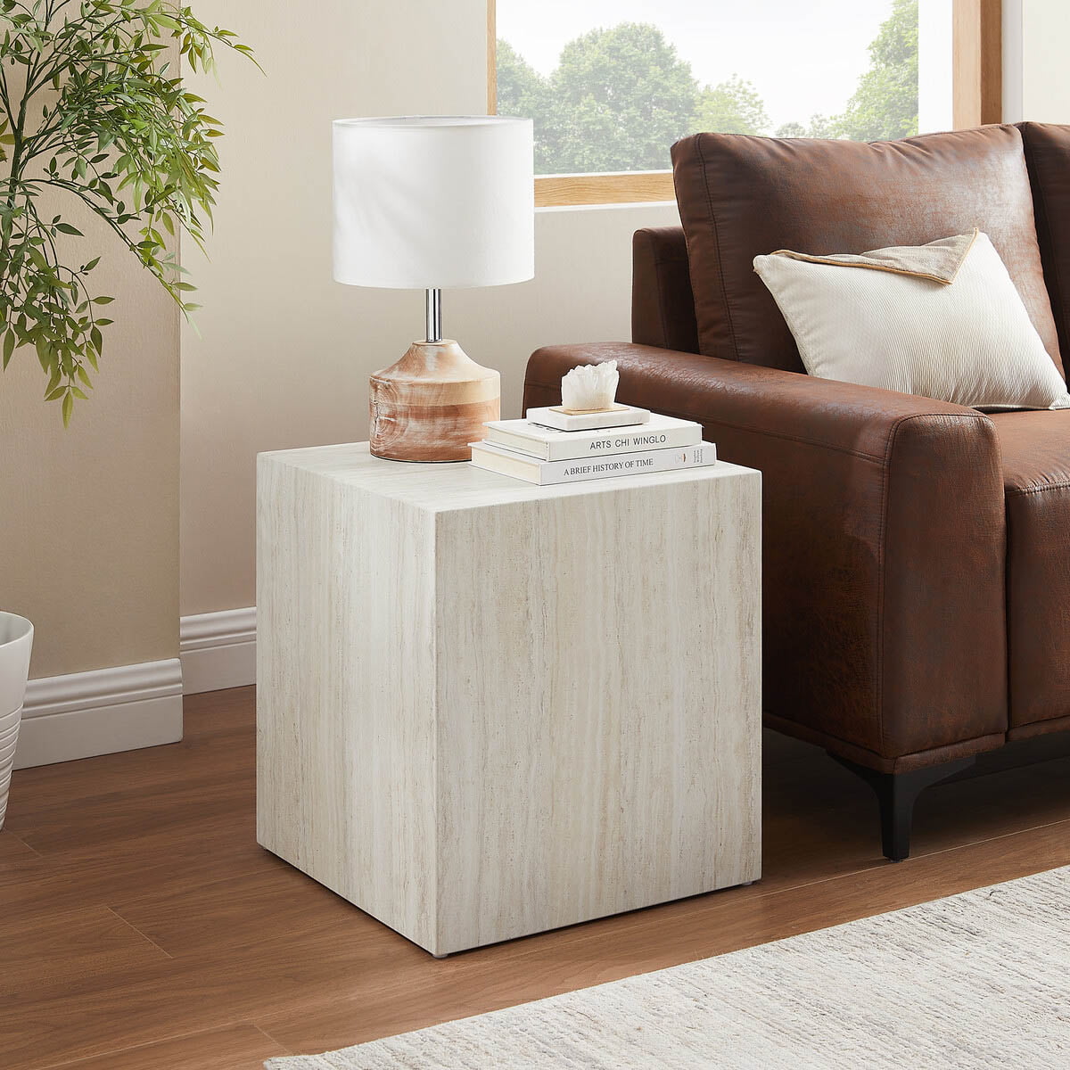 Bijzettafel Jip Travertine