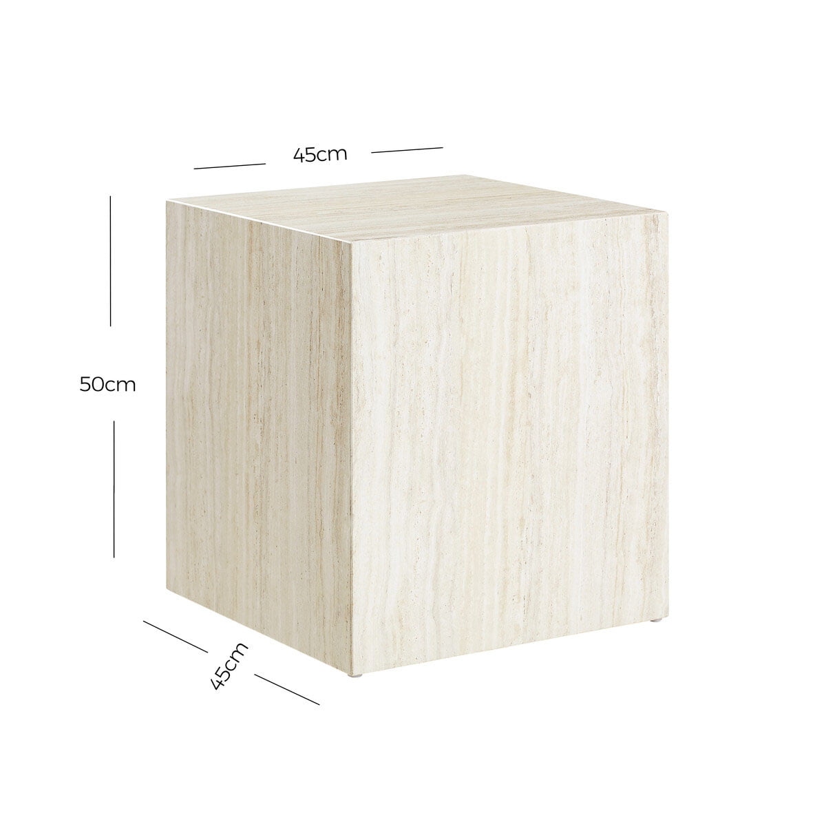 Bijzettafel Jip Travertine