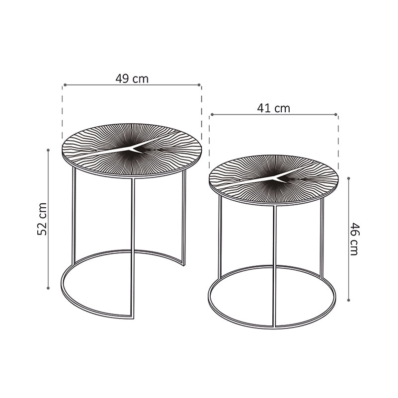 Bijzettafel set Romee