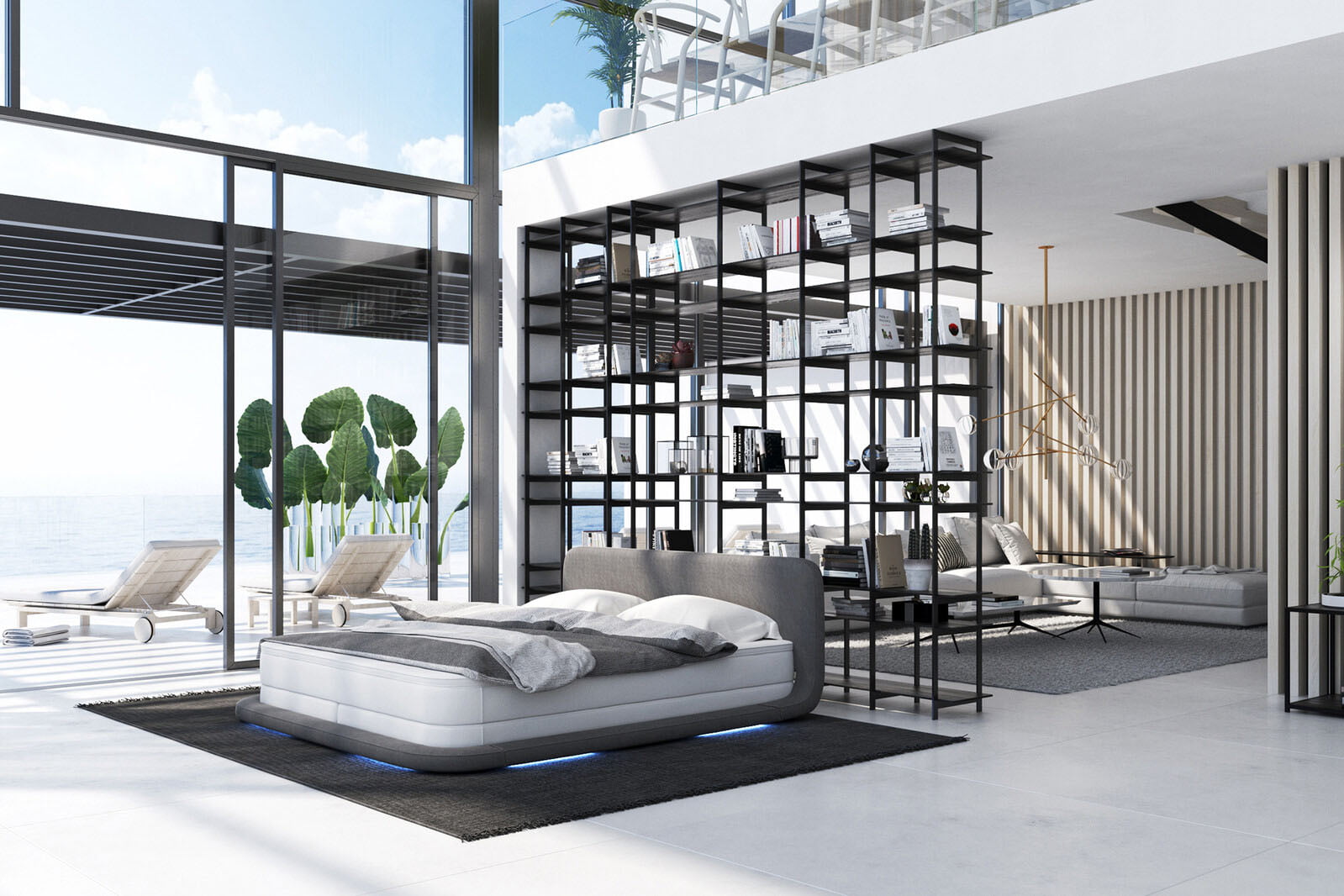 Boxspring Ineke Wit-Grijs 180x200cm