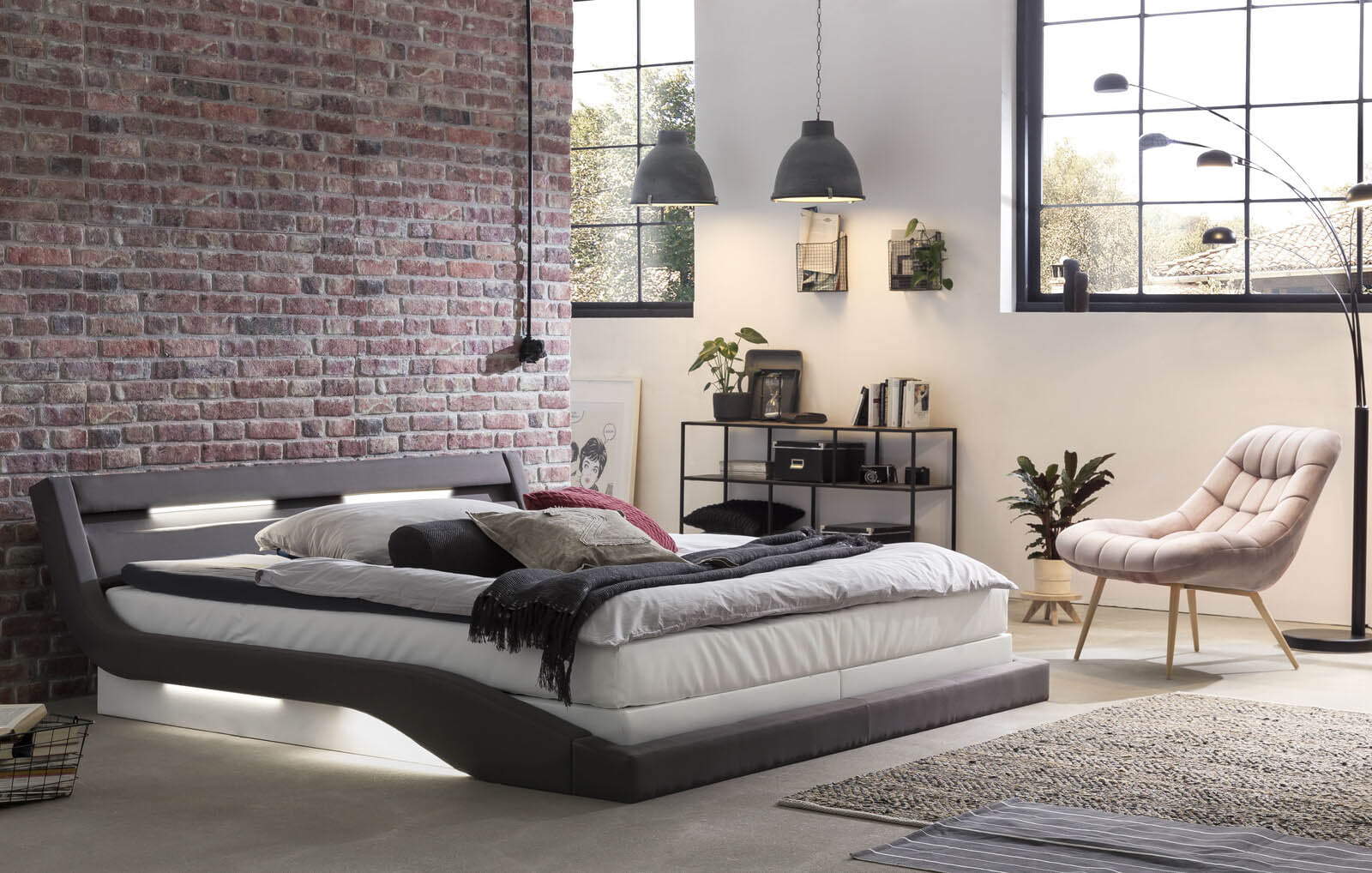Boxspring Marieke Wit-Grijs 180x200cm
