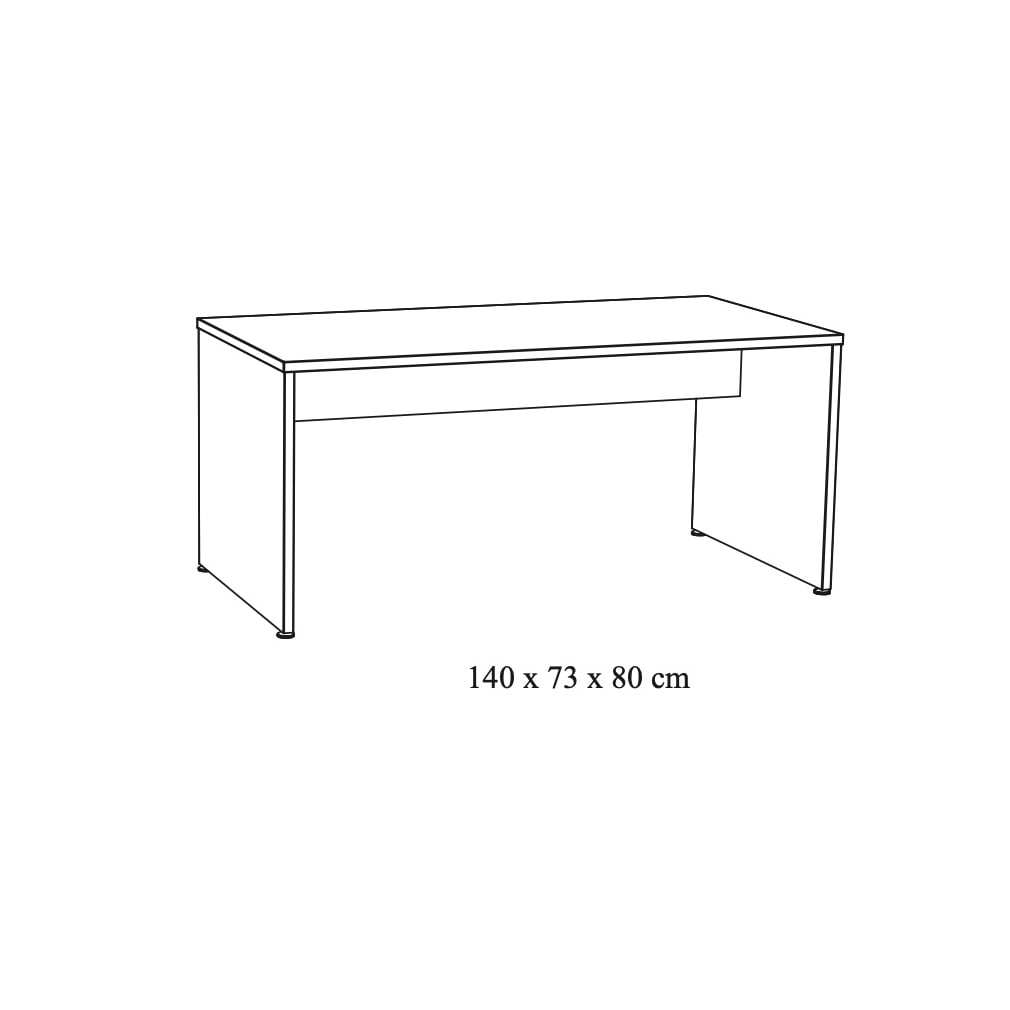 Bureau Newton Eiken 140cm